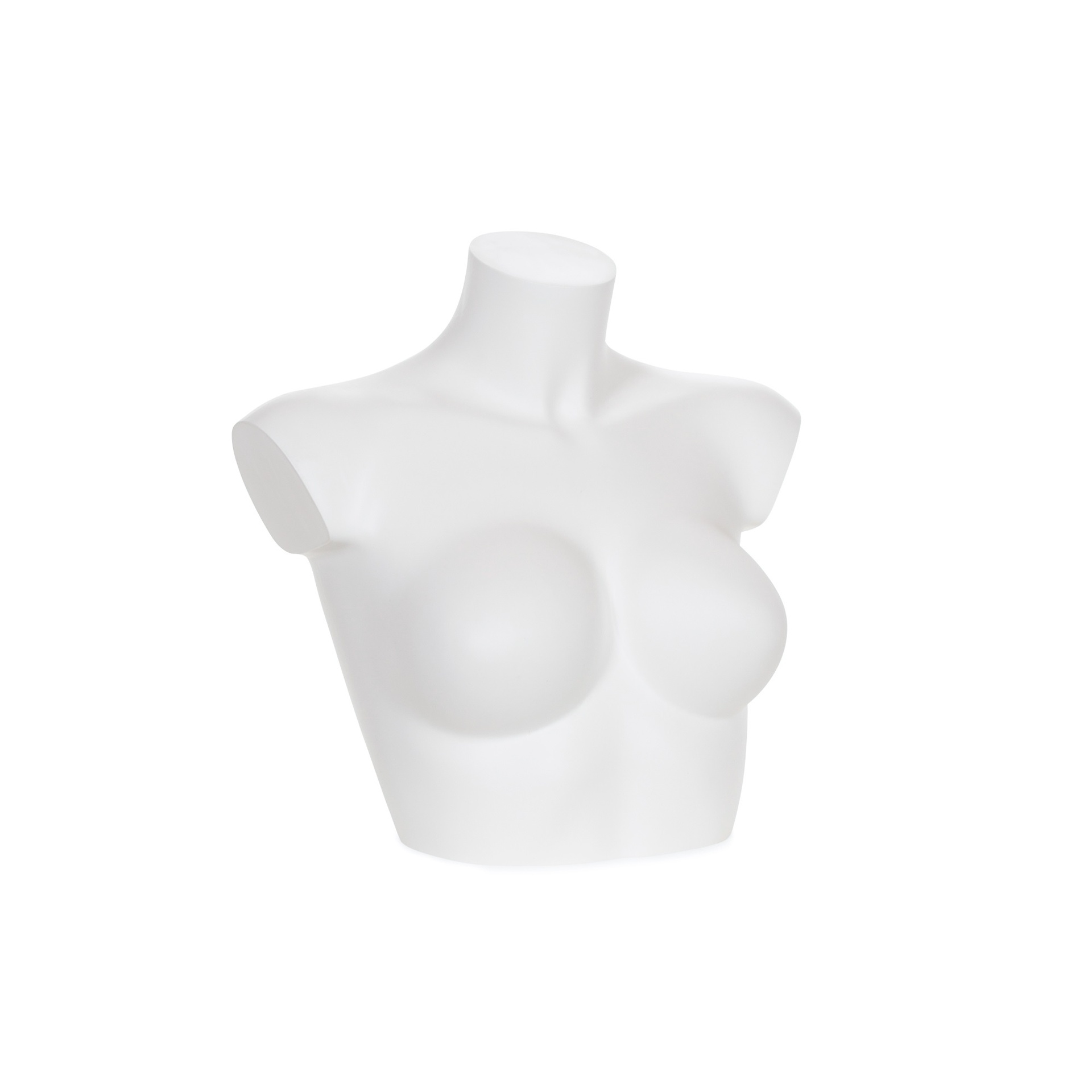 Short female torso B/Ccup breast, PS, white