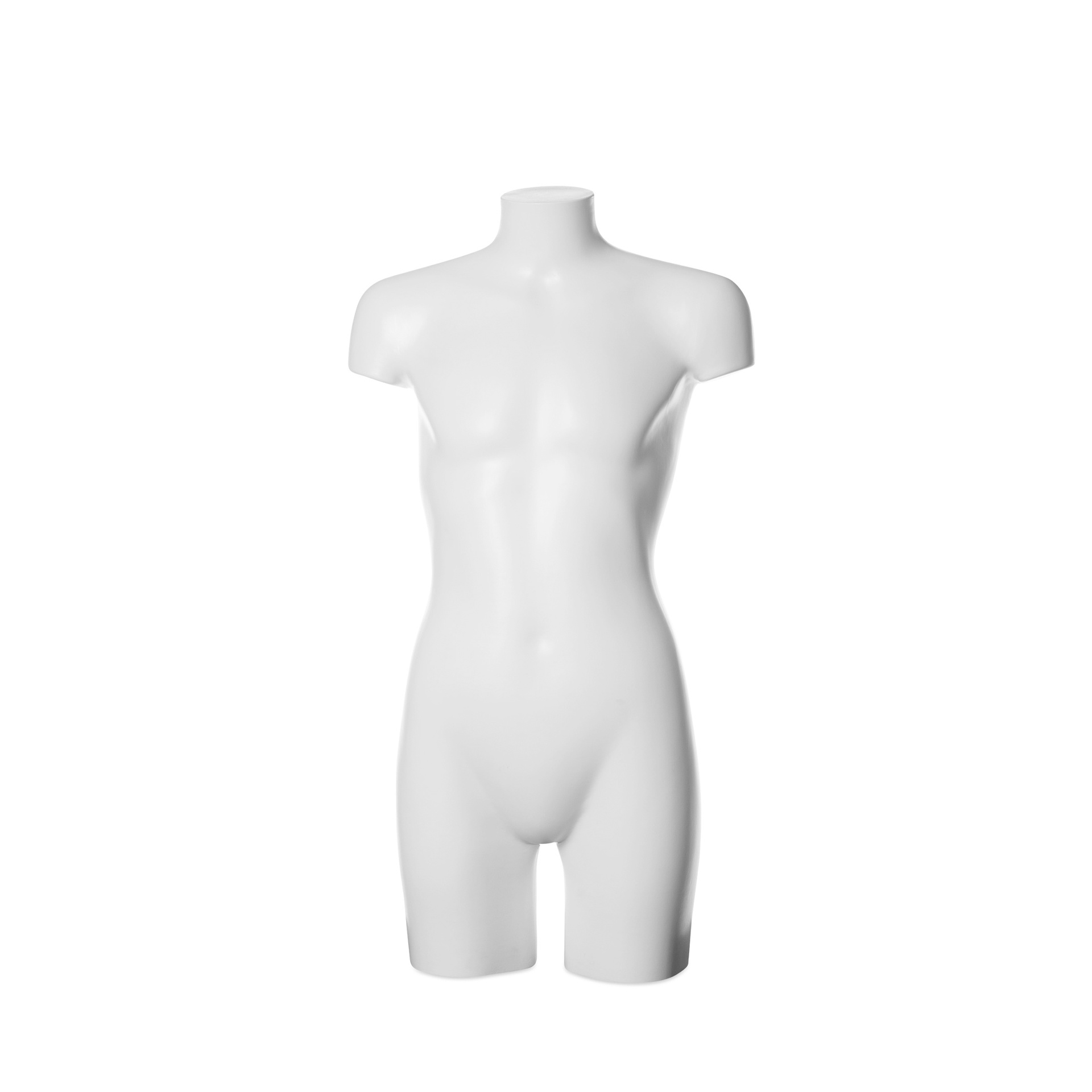 BINK - Plastic mannequin torso, child, white recyclable plastic, pose 2030_WH