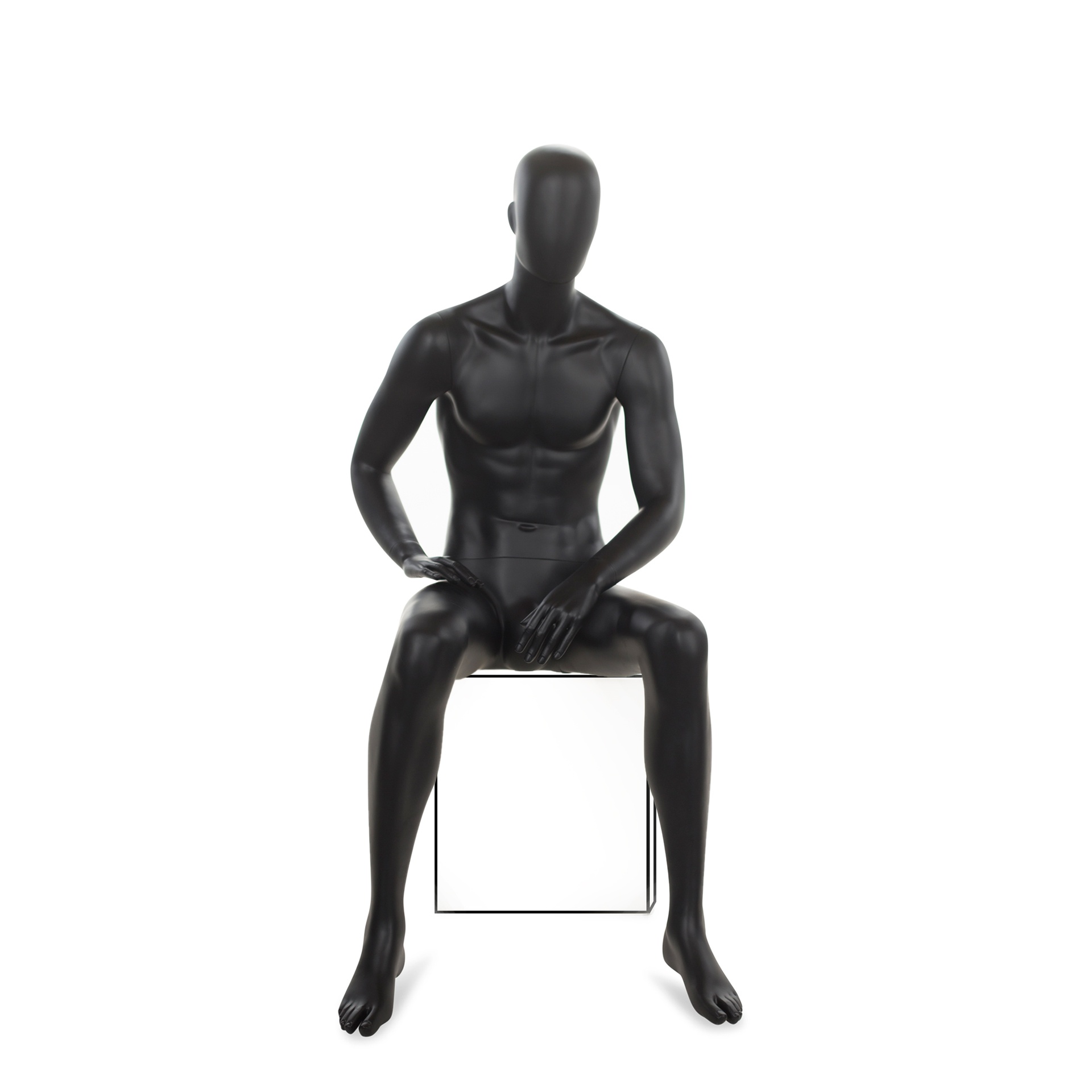 BINK - Black male window mannequin, abstract head, pose 23