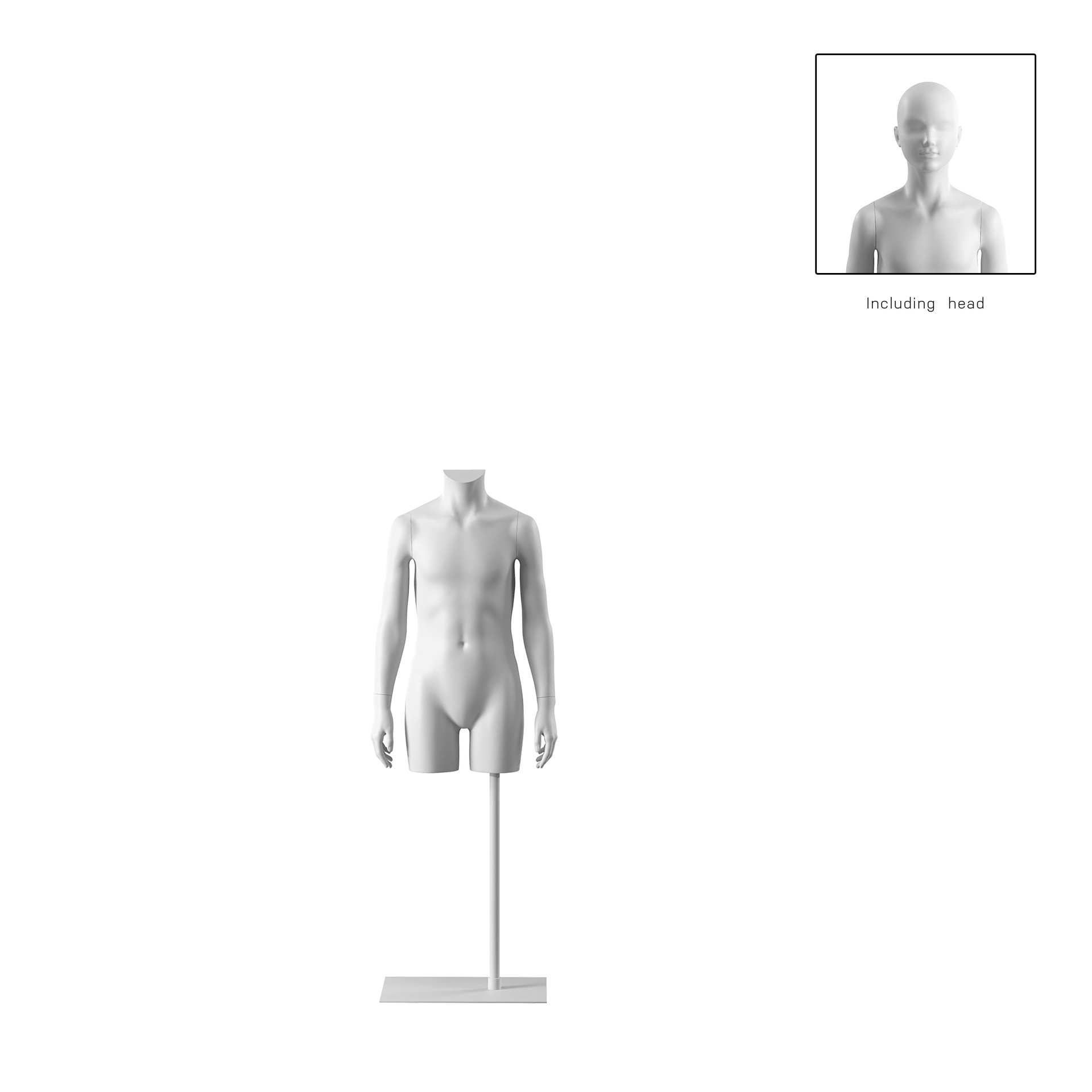 BINK - Kindertorso, 8J, weiss, ohne Kopf, Bio FRP