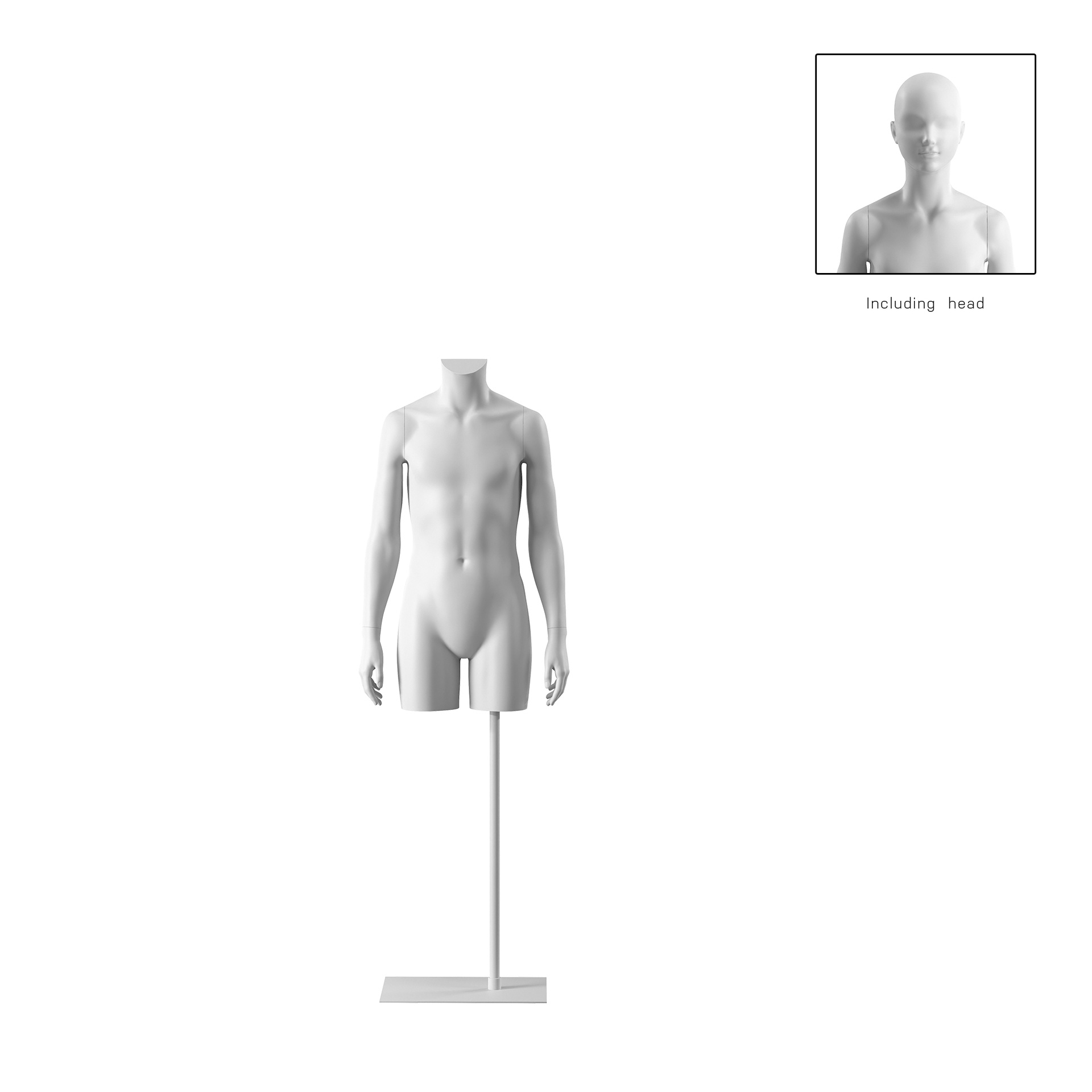BINK - Kindertorso, 12J, weiss, ohne Kopf, Bio FRP