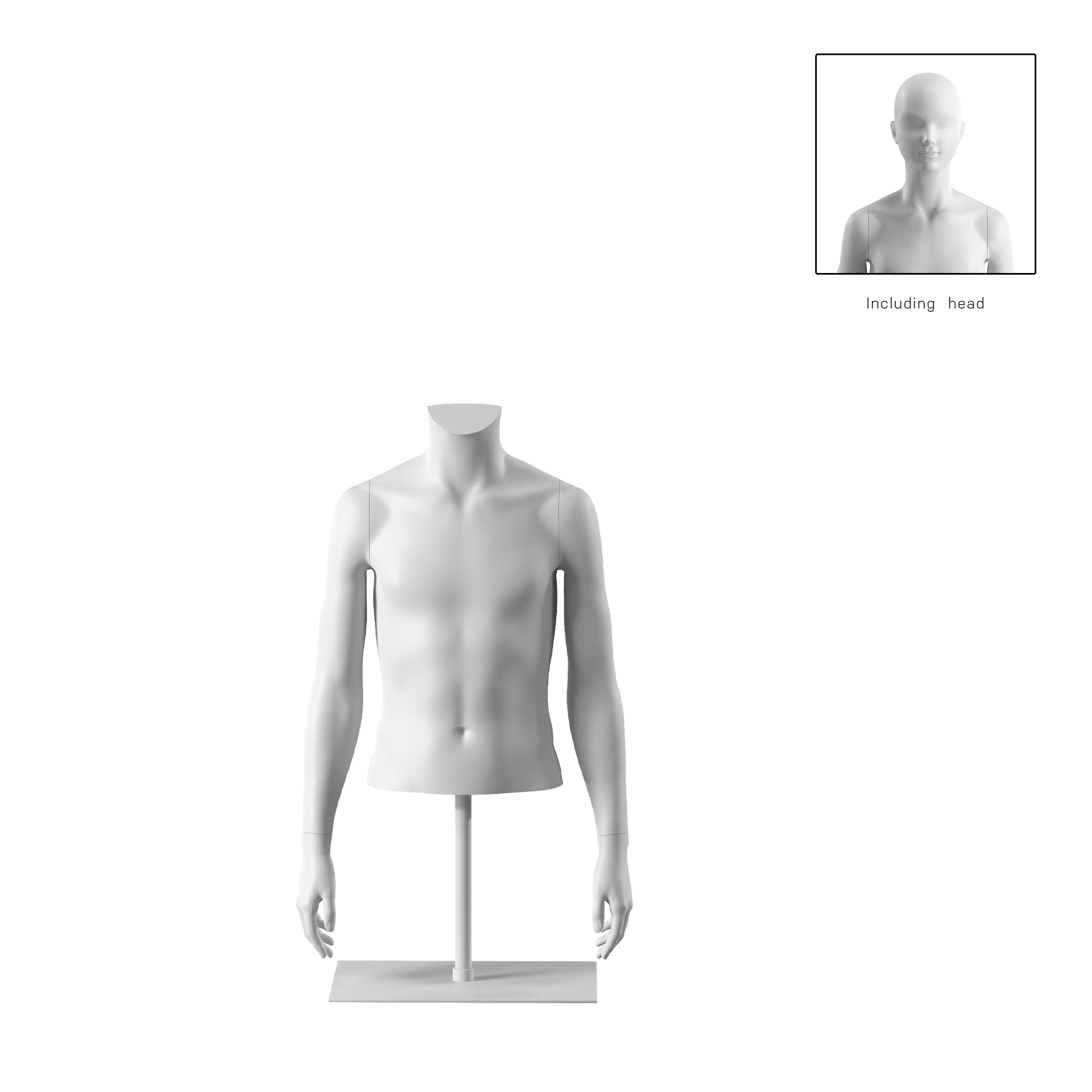 BINK - Kurzer Kindertorso, 12J, weiss, ohne Kopf, Bio FRP