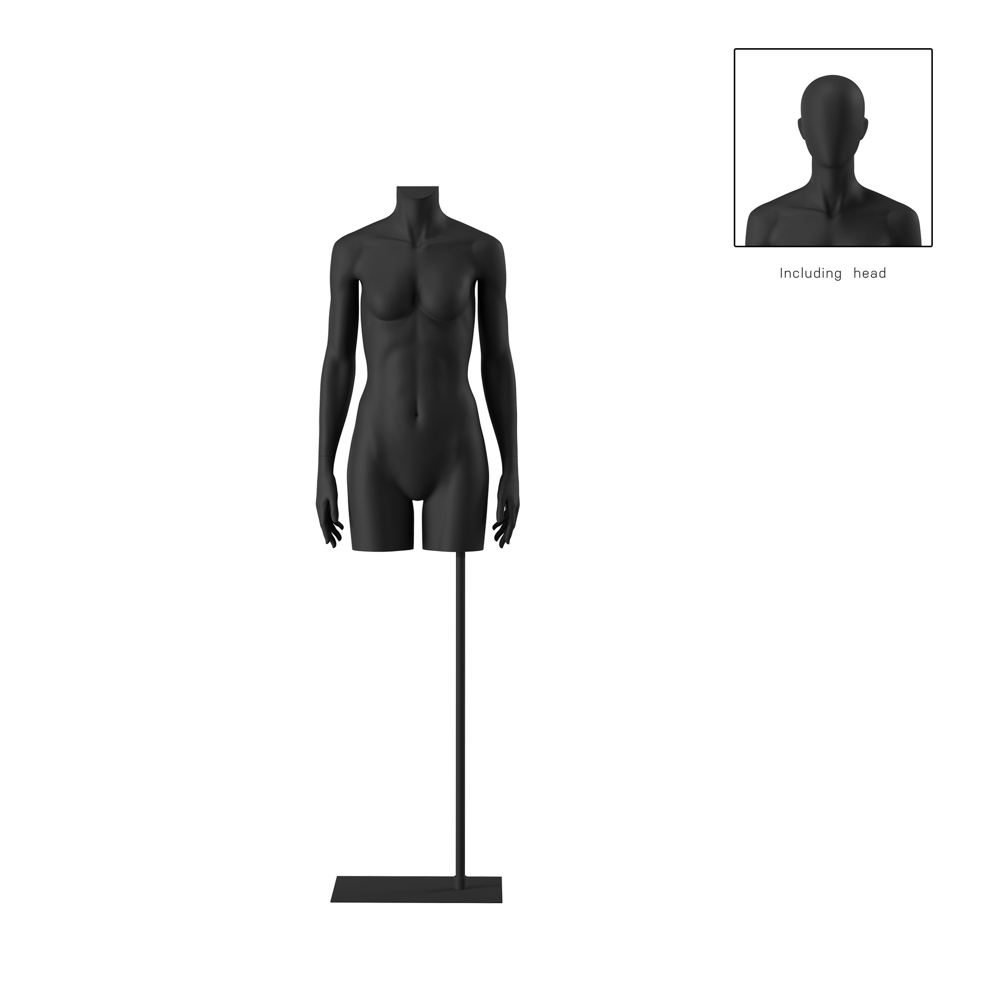 BINK - Female torso, black, headless, Bio FRP