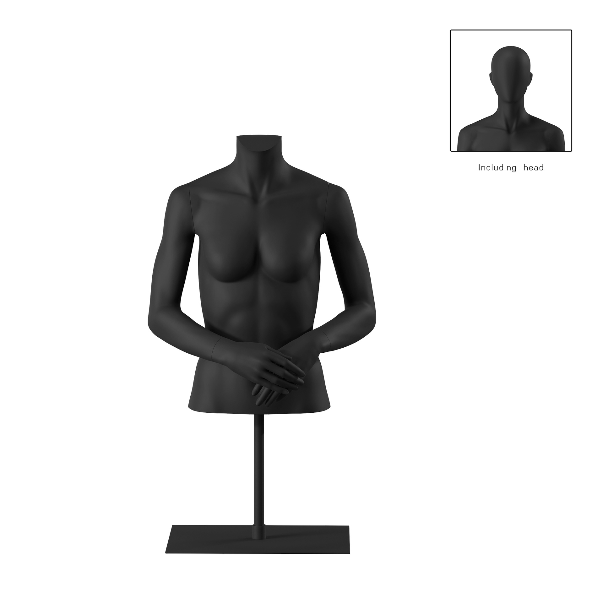 BINK - Short female torso, black, incl. base, Bio FRP