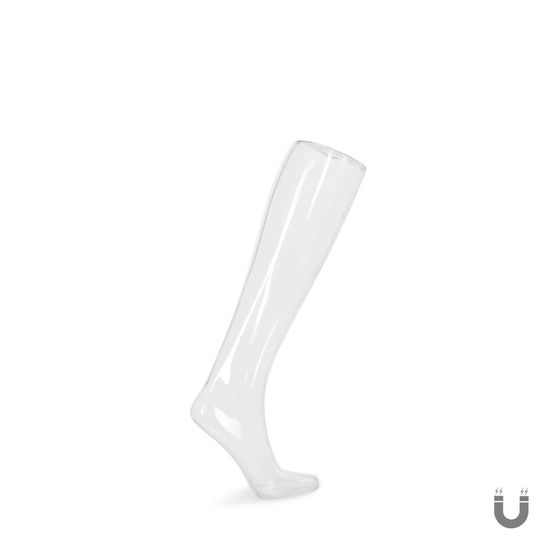 BINK - Damenbein, magnetisch, PC, transparent, inkl. Basis