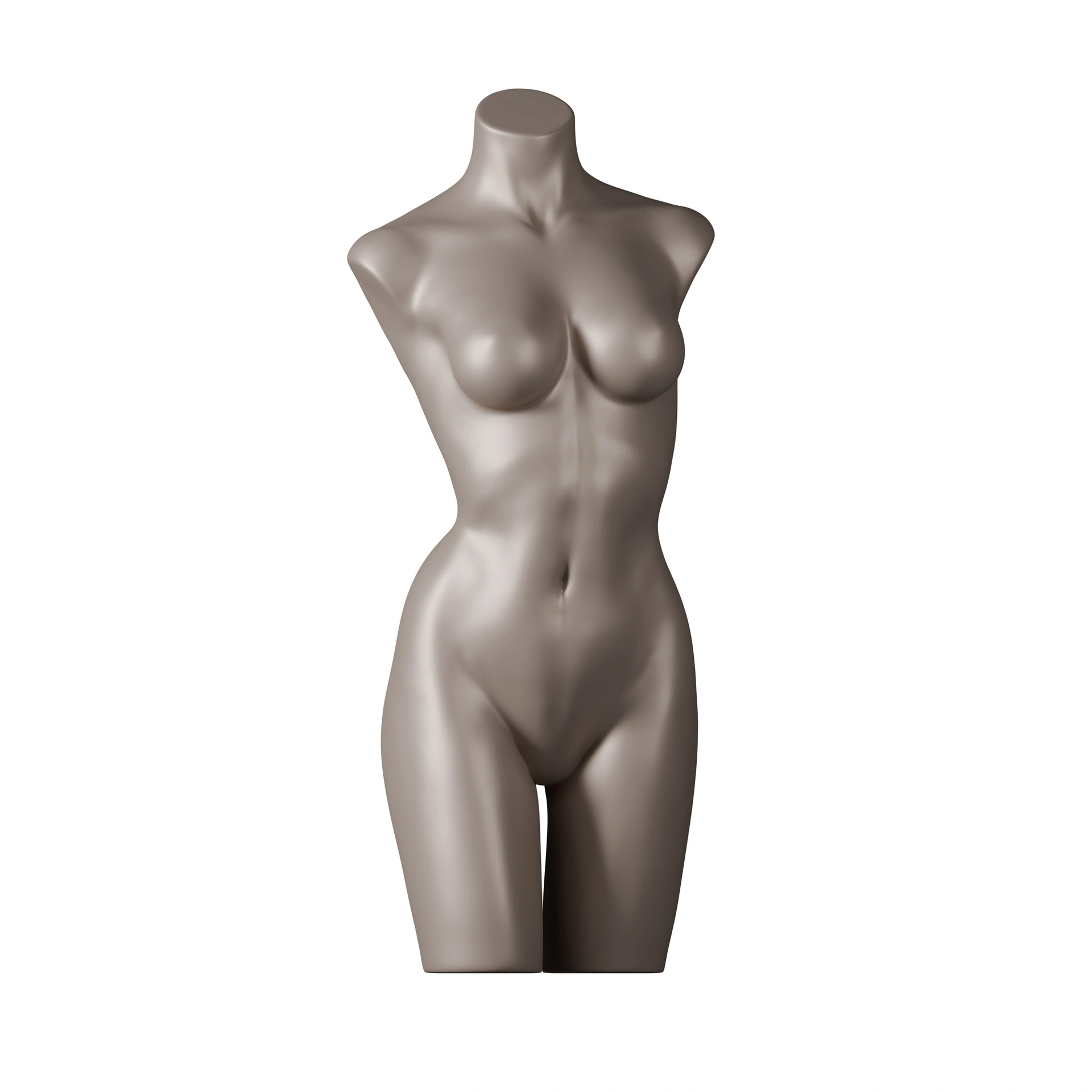 Lingerie-Torso, Dame, C-Körbchen, metallische Hautfarbe, Pose 004