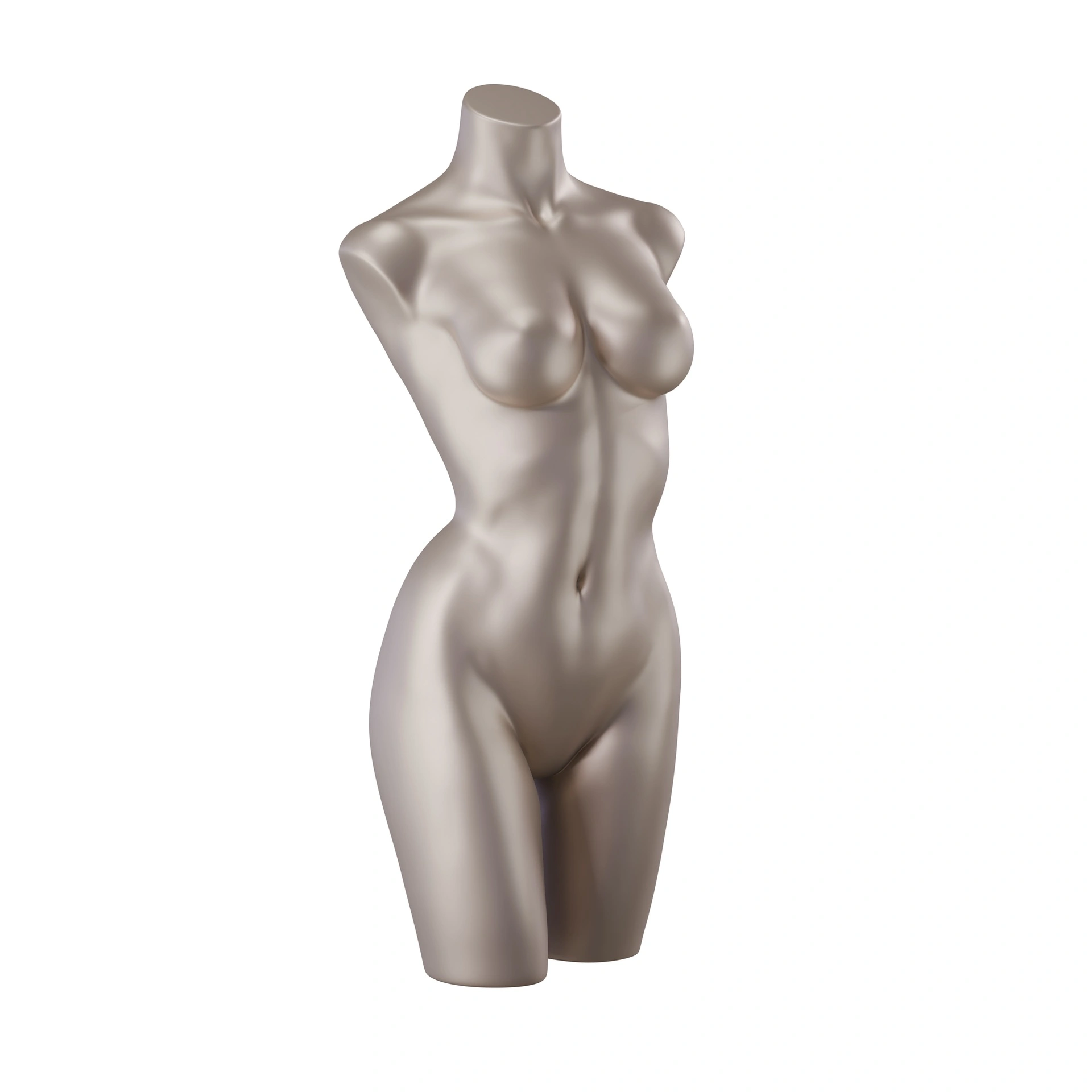 BINK - Lingerie torso, female, C-cup, bronze metallic skin color, pose 004