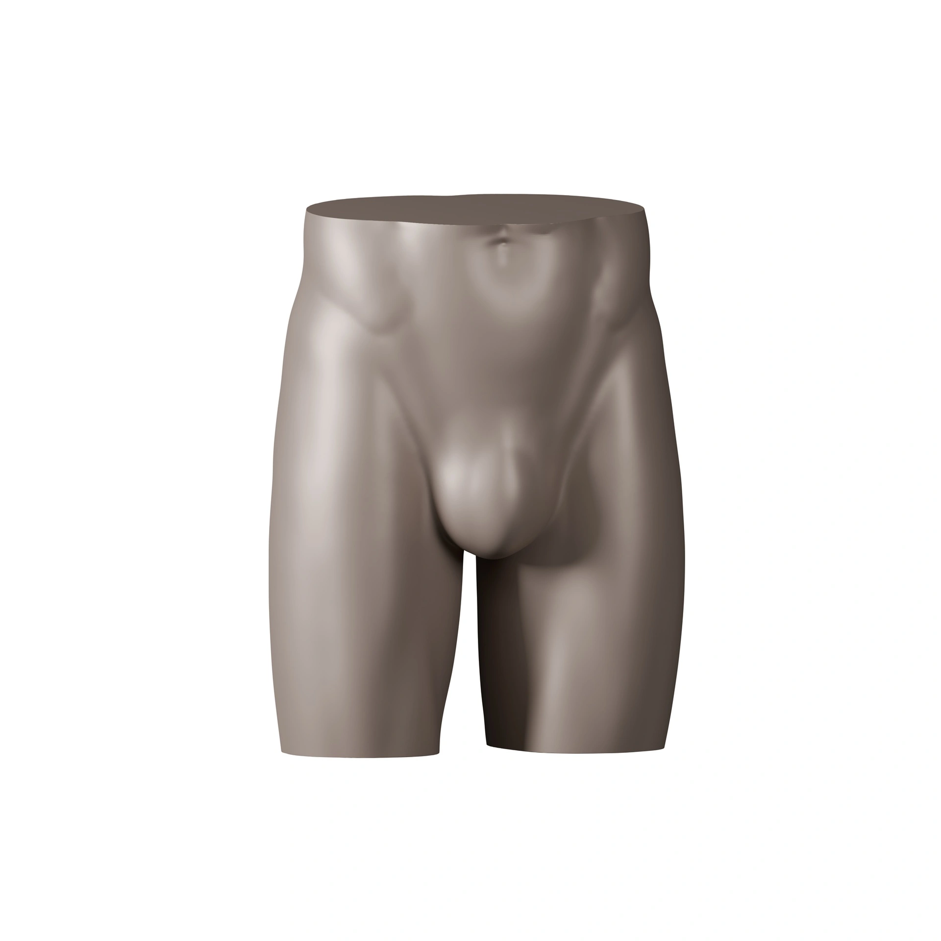 Lingerie mannequin hips display, male, bronze metallic skin color, pose 401
