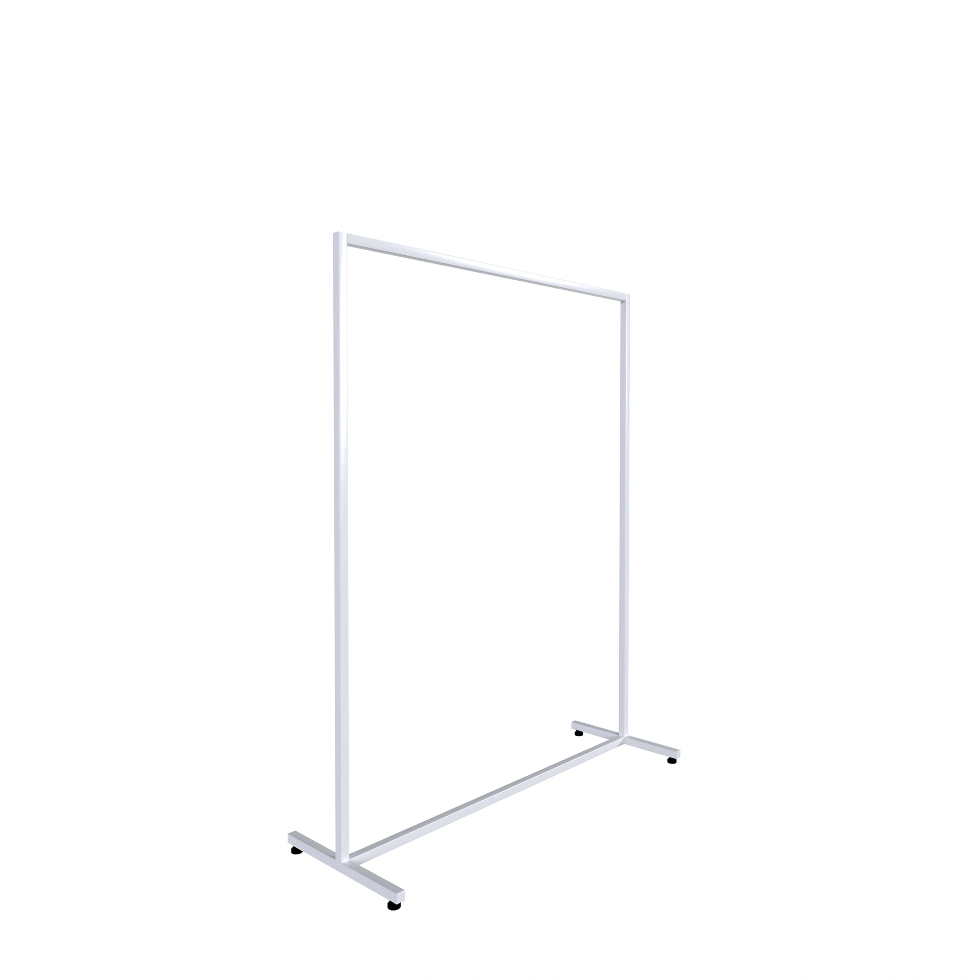 BINK - Heavy duty clothing rack, wide model, square metal tube, white matt