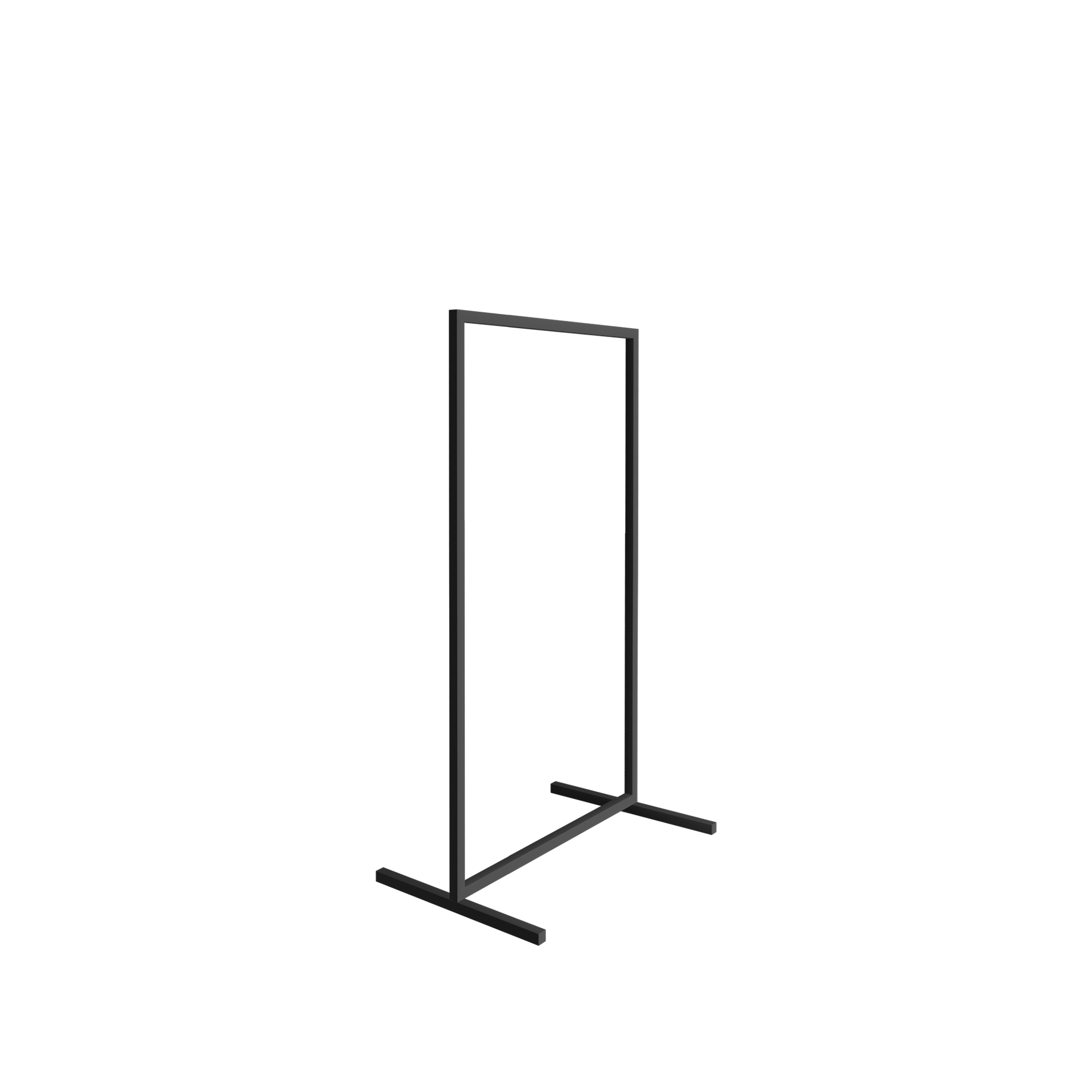 Heavy duty clothing rack, short model, square metal tube, black matt