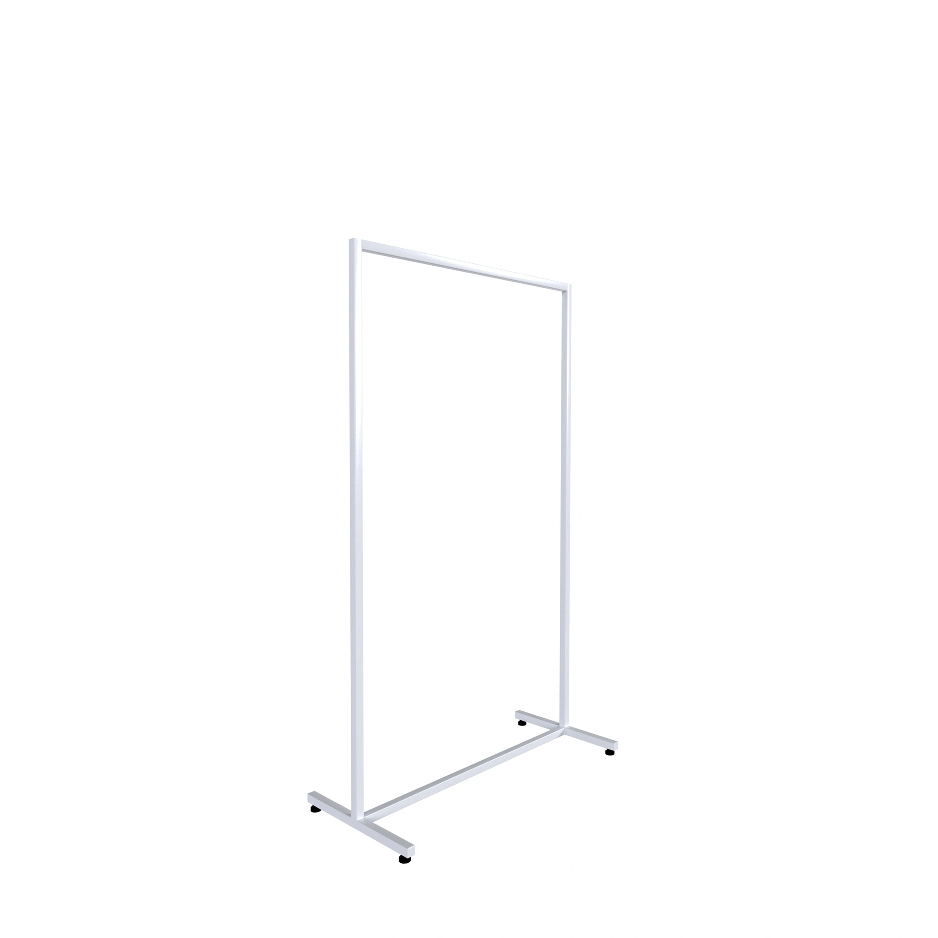 BINK - Heavy duty clothing rack, short model, square metal tube, white matt