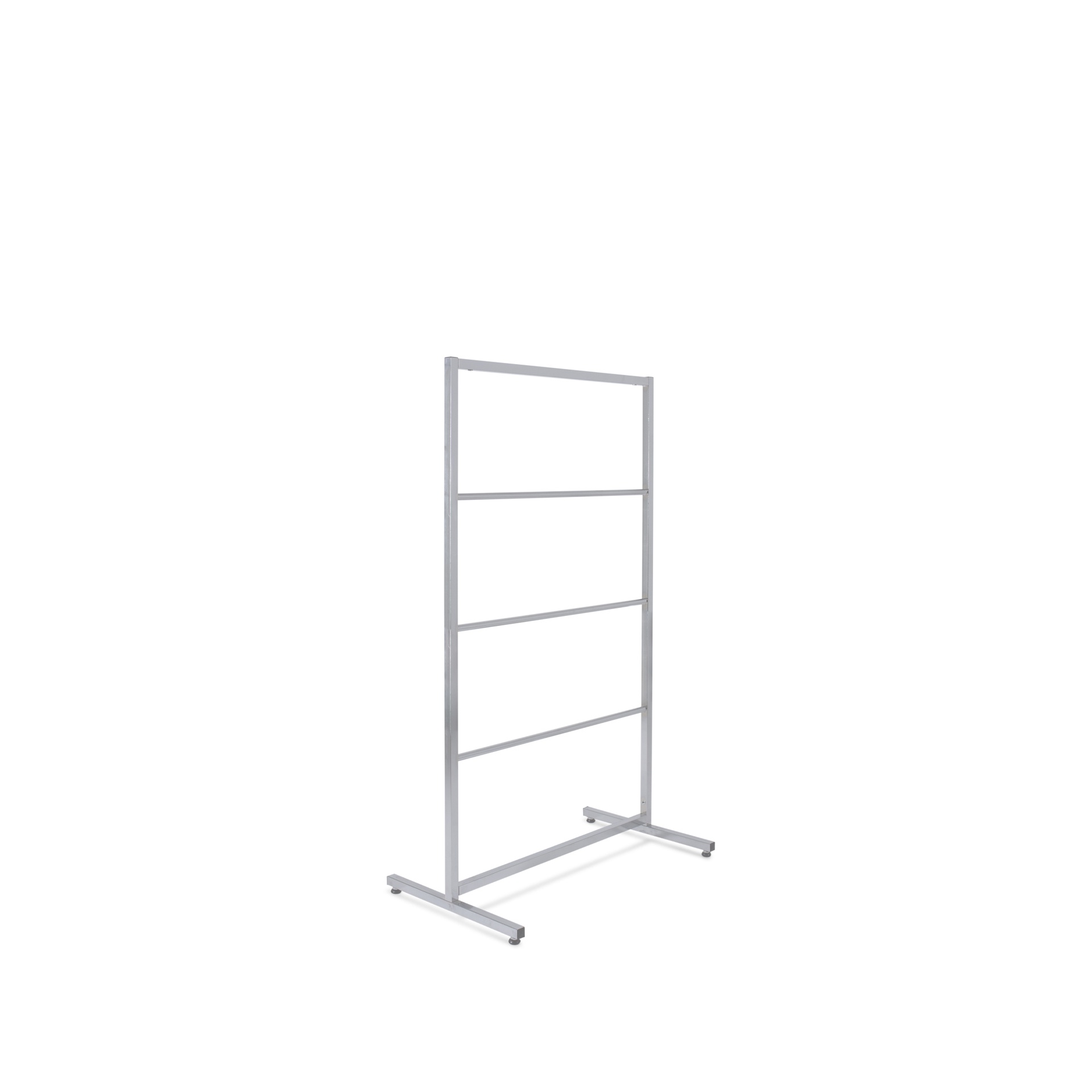 Heavy duty clothing rack, short model, for lingerie, with 3 horizontal hangrails, chrome