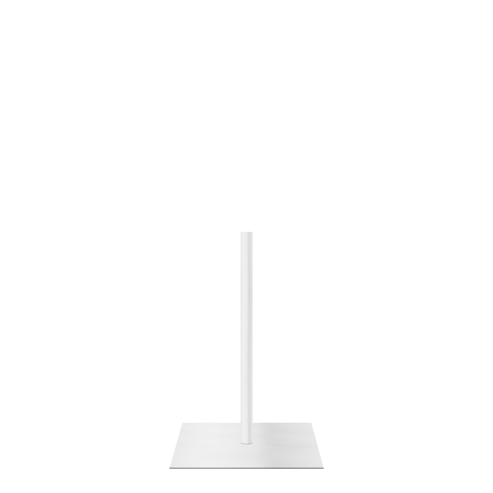 BINK - Bust stand, upright in center, white powdercoated