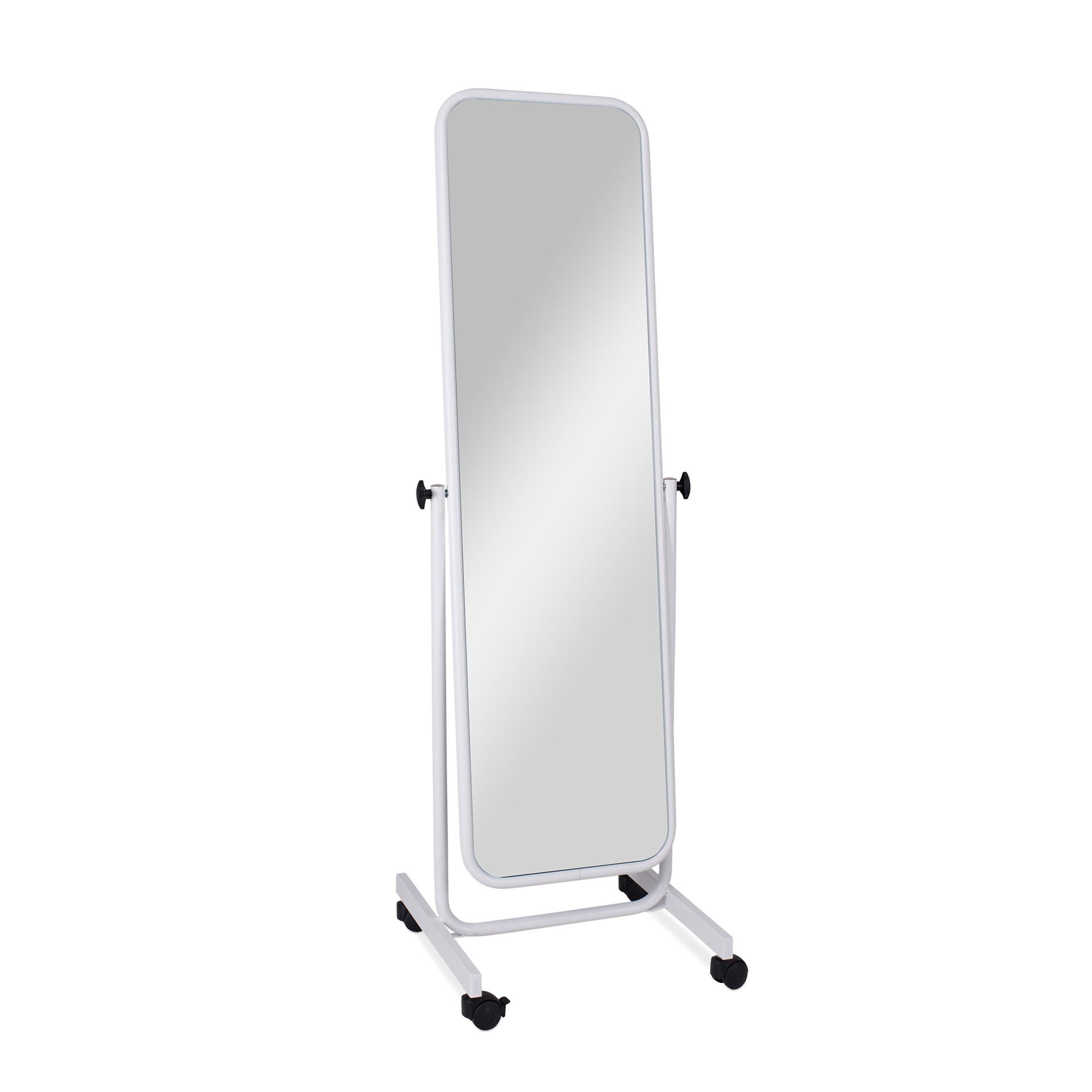 BINK - Adjustable full-lenght mirror with wheels, white, 50x160cm