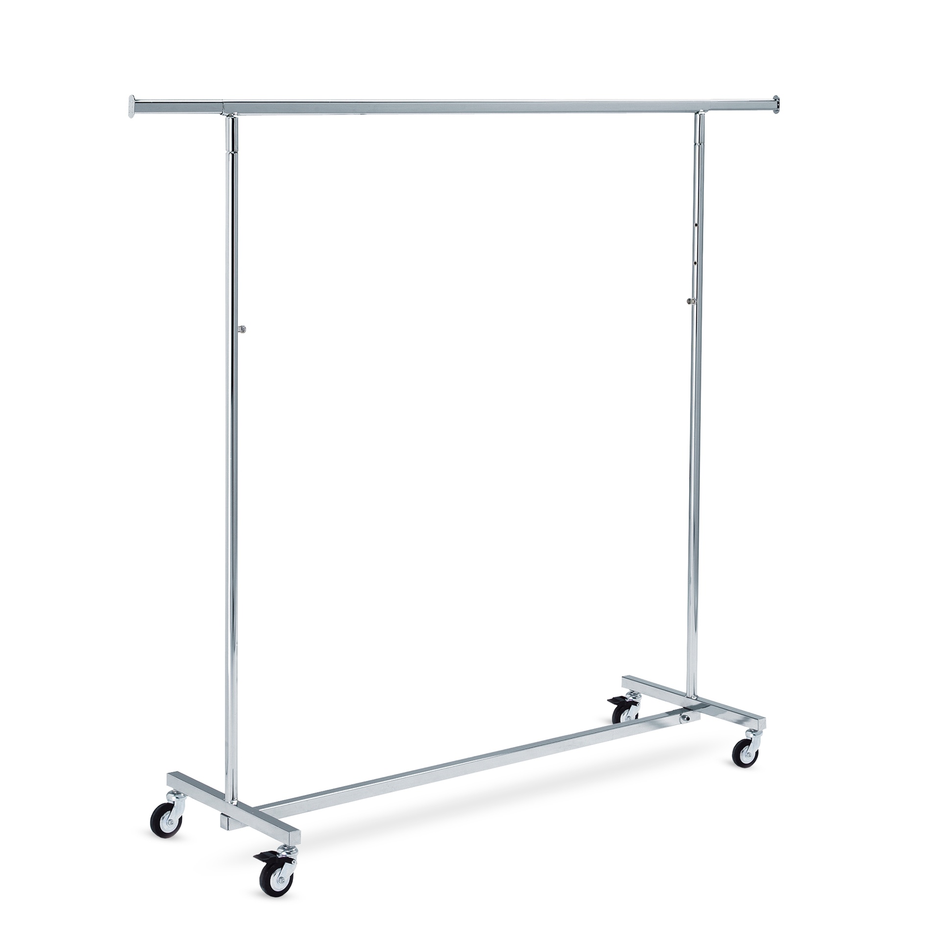 BINK - Rolling garment rack with brake, height adjustable, chrome, 100cm