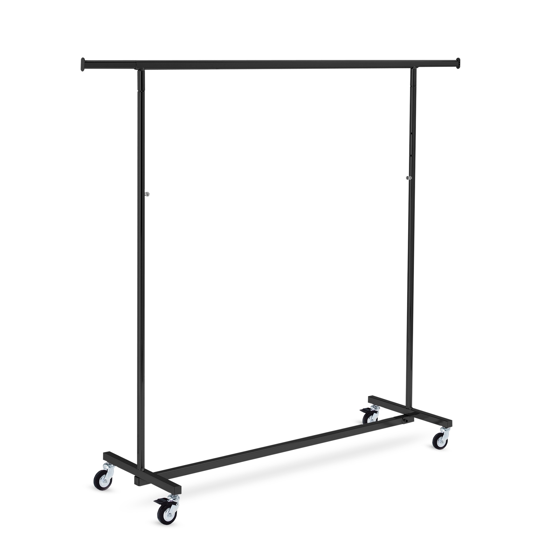 BINK - Rolling garment rack with brake, height adjustable, black, 100cm