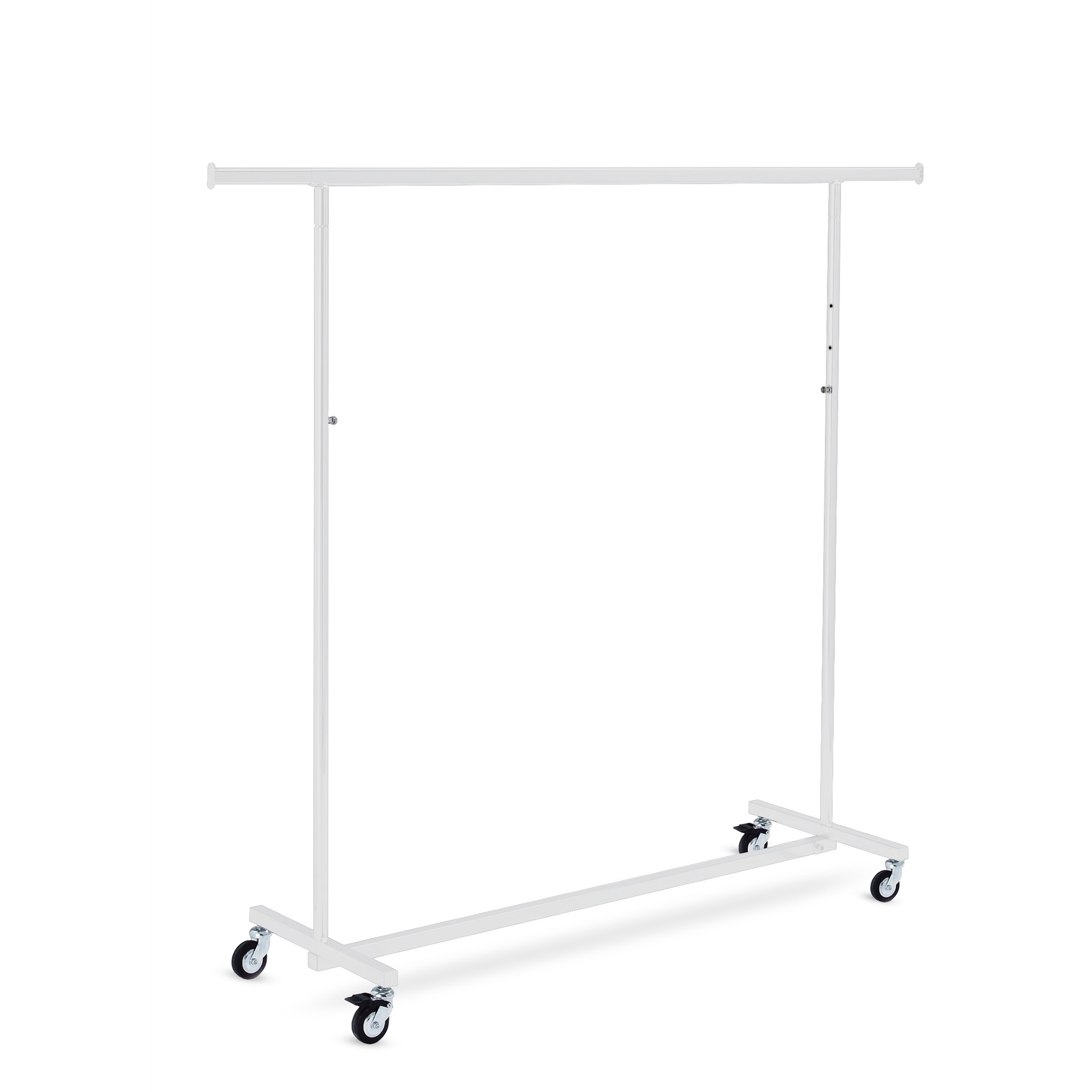 BINK - Rolling garment rack with brake, height adjustable, white, 100cm