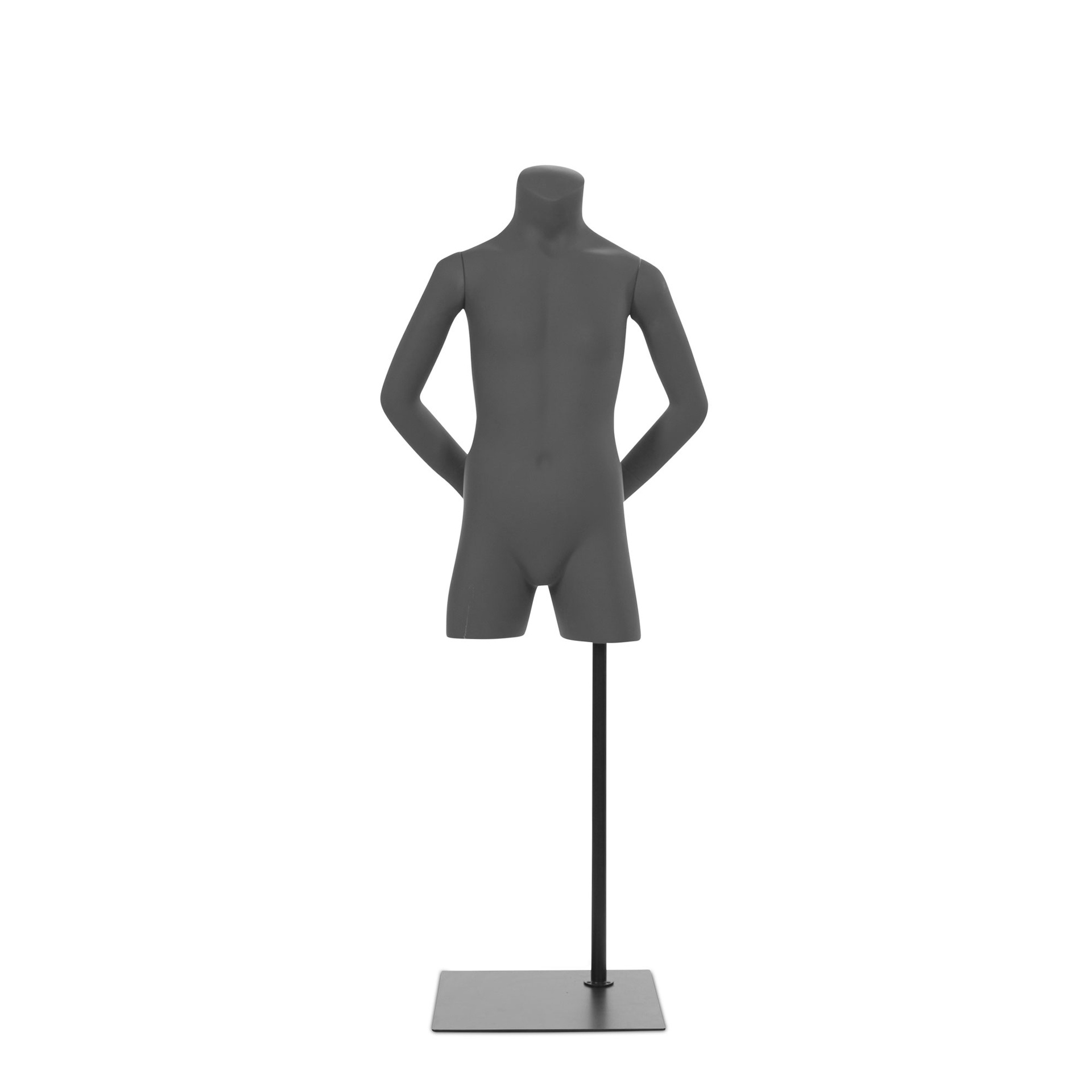 BINK - Torso sport enfant sans tête, avec bras, gris
