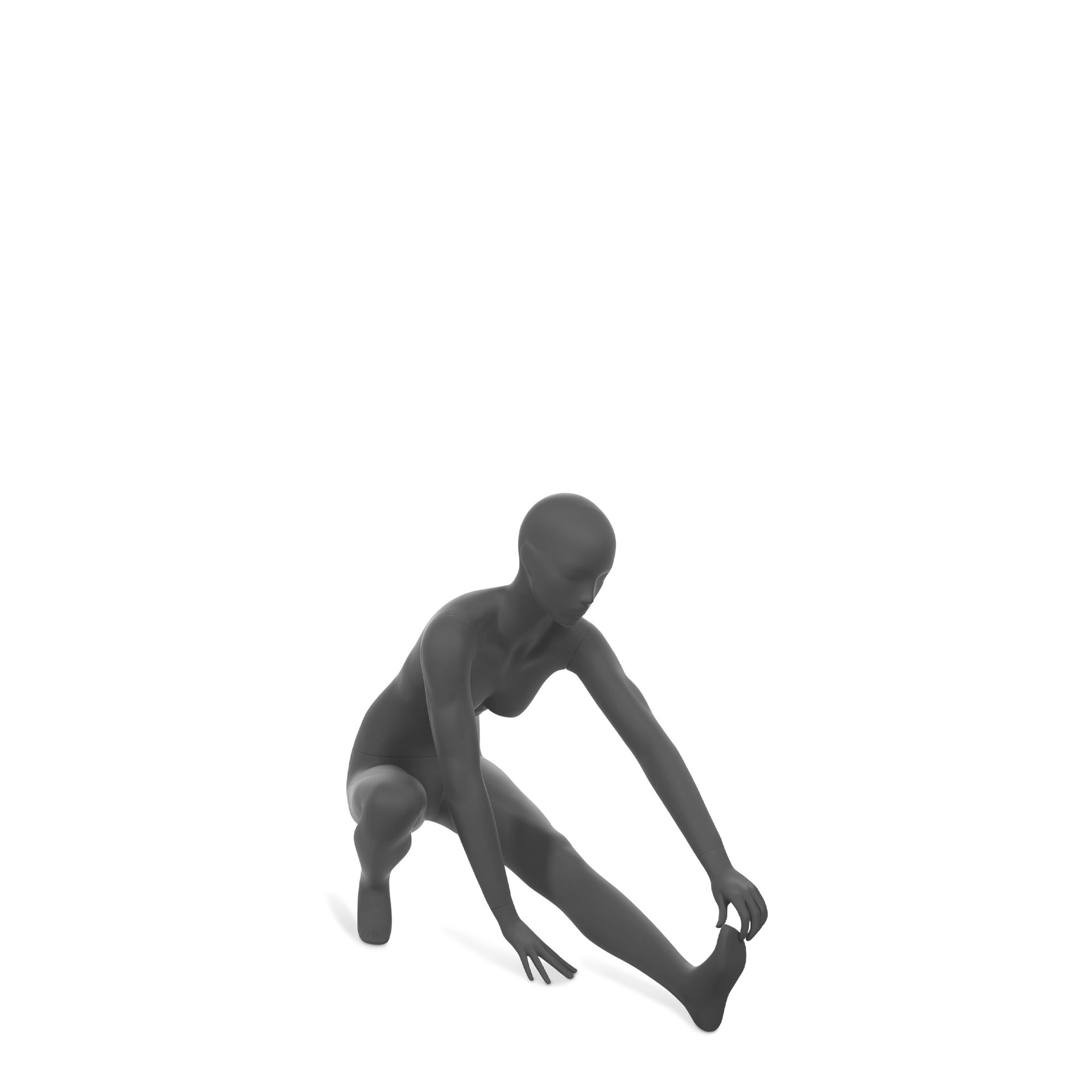 BINK - Mannequin yoga femme, tête abstraite, gris