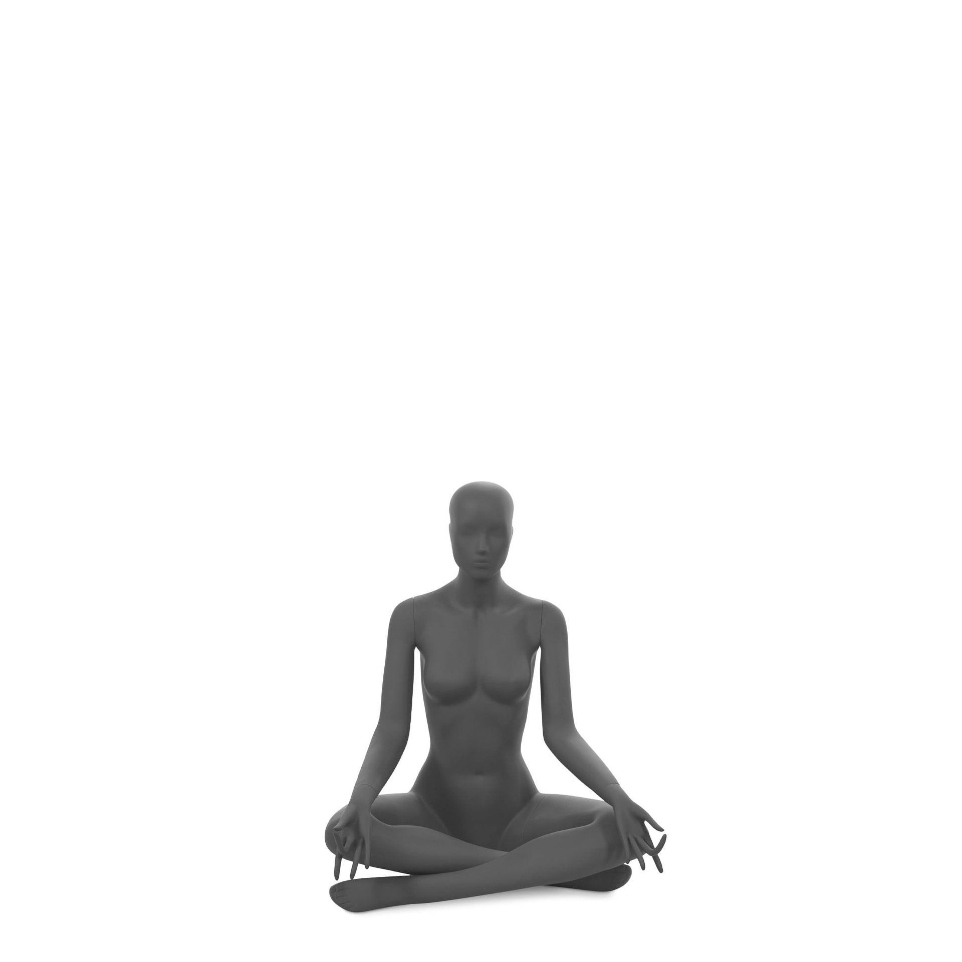 BINK - Mannequin yoga femme, tête abstraite, gris