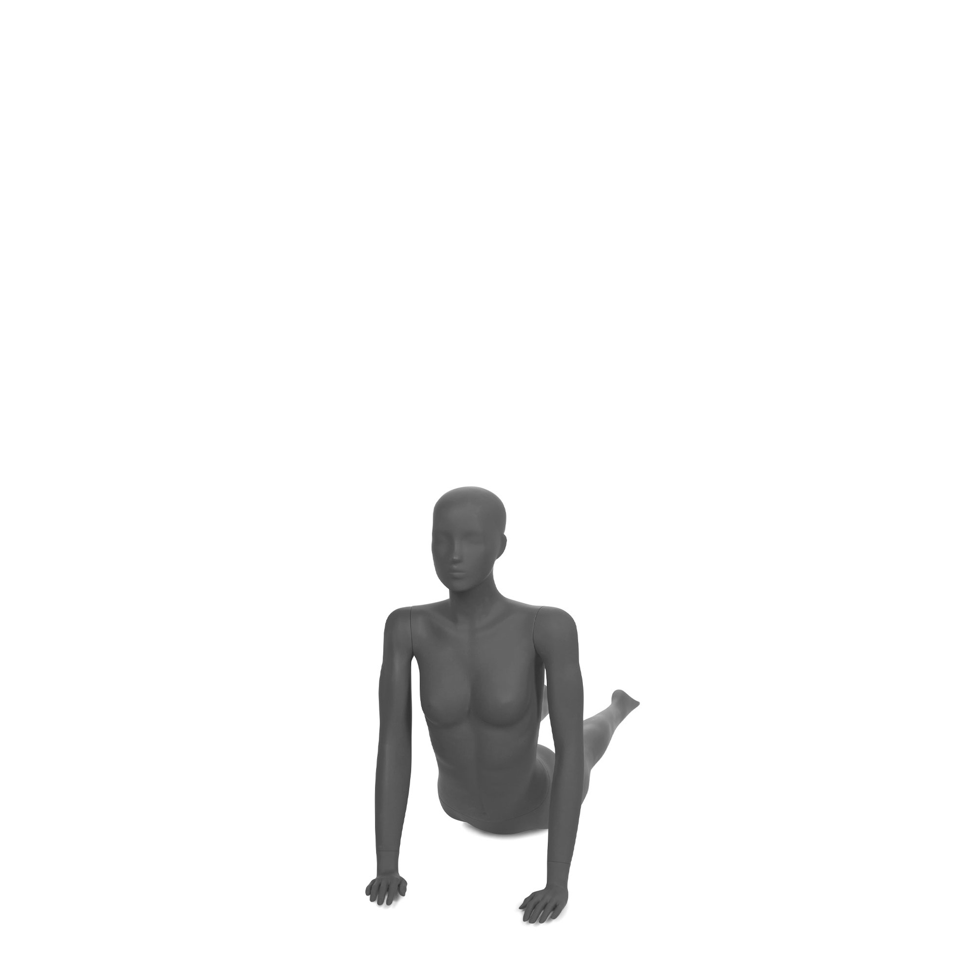 BINK - Mannequin yoga femme, tête abstraite, gris