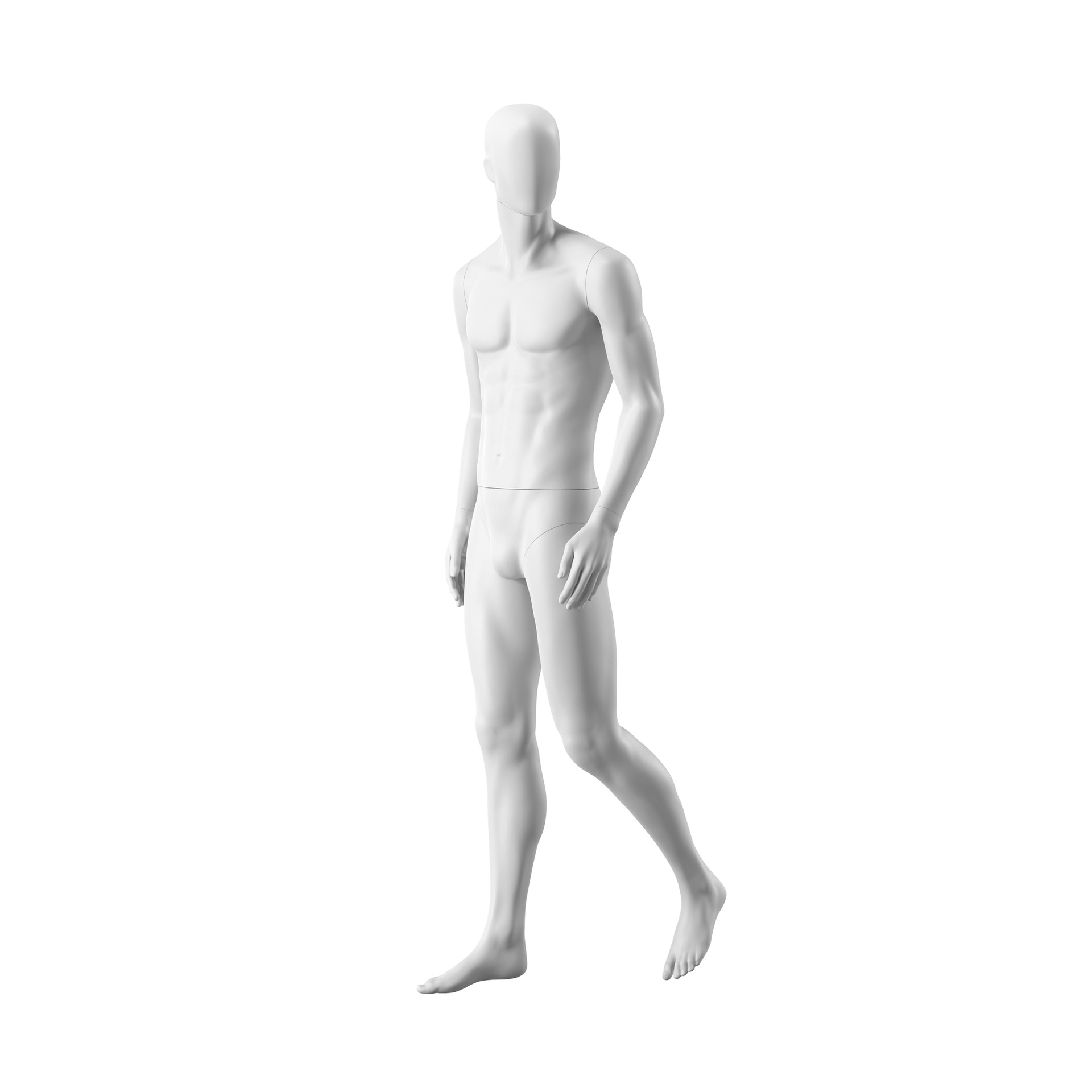 BINK - Realistic mannequin, male, urban style, matt white, standing pose 303