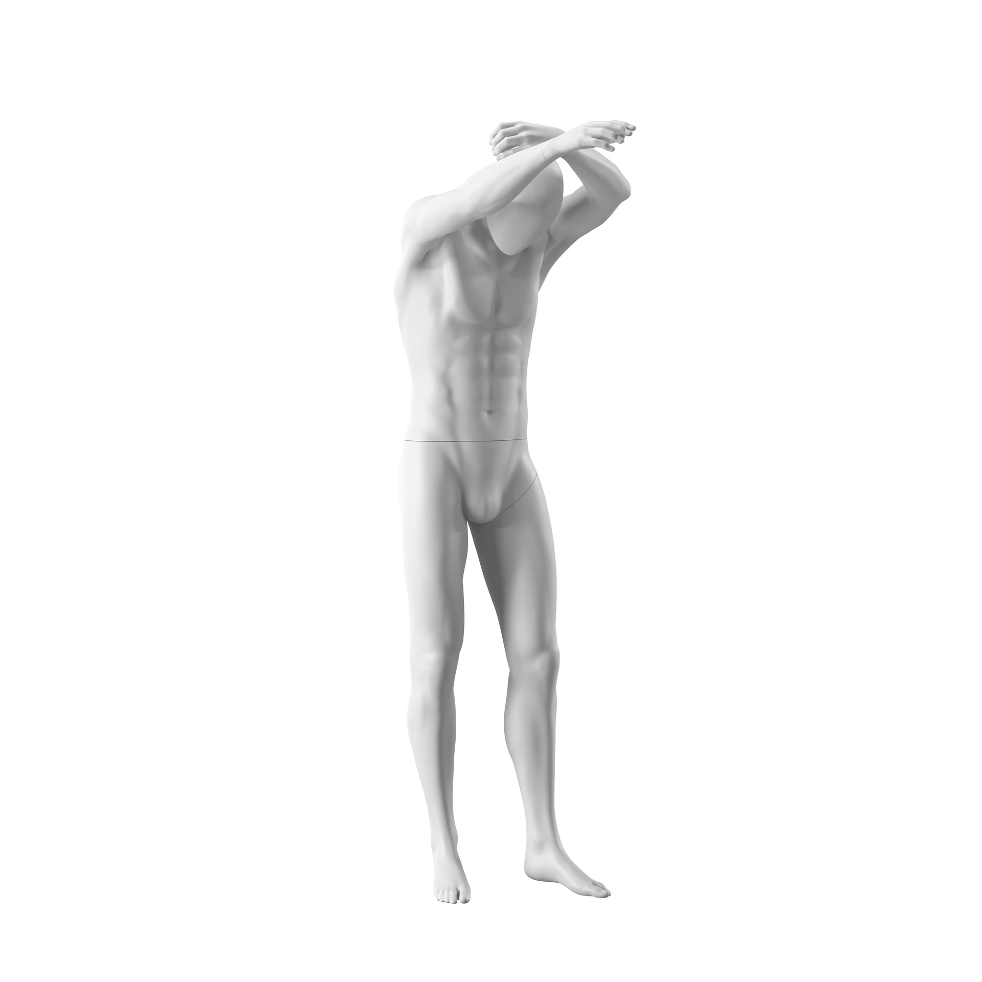 BINK - Realistic mannequin, male, urban style, matt white, standing pose 305