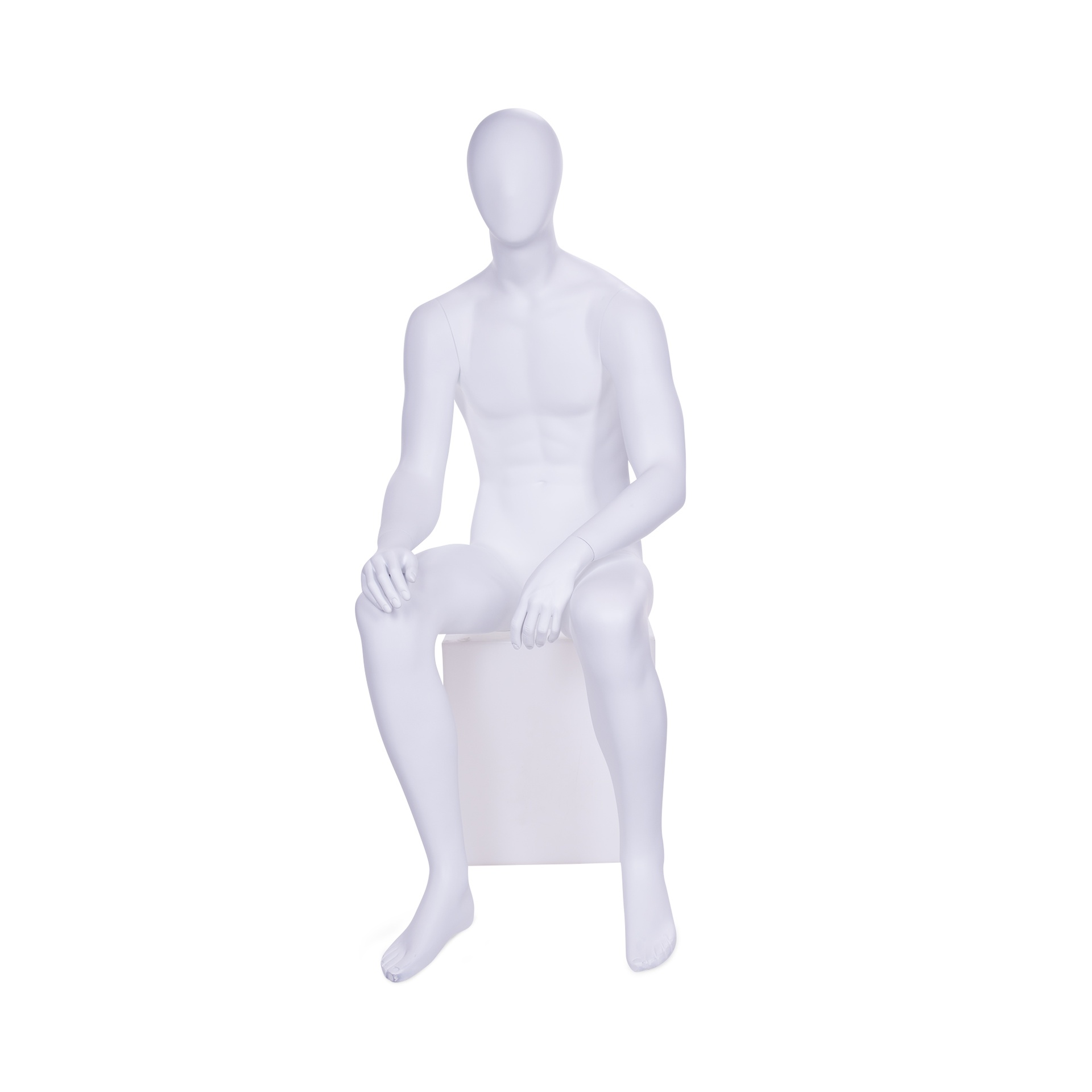 For rent, male window mannequin, white