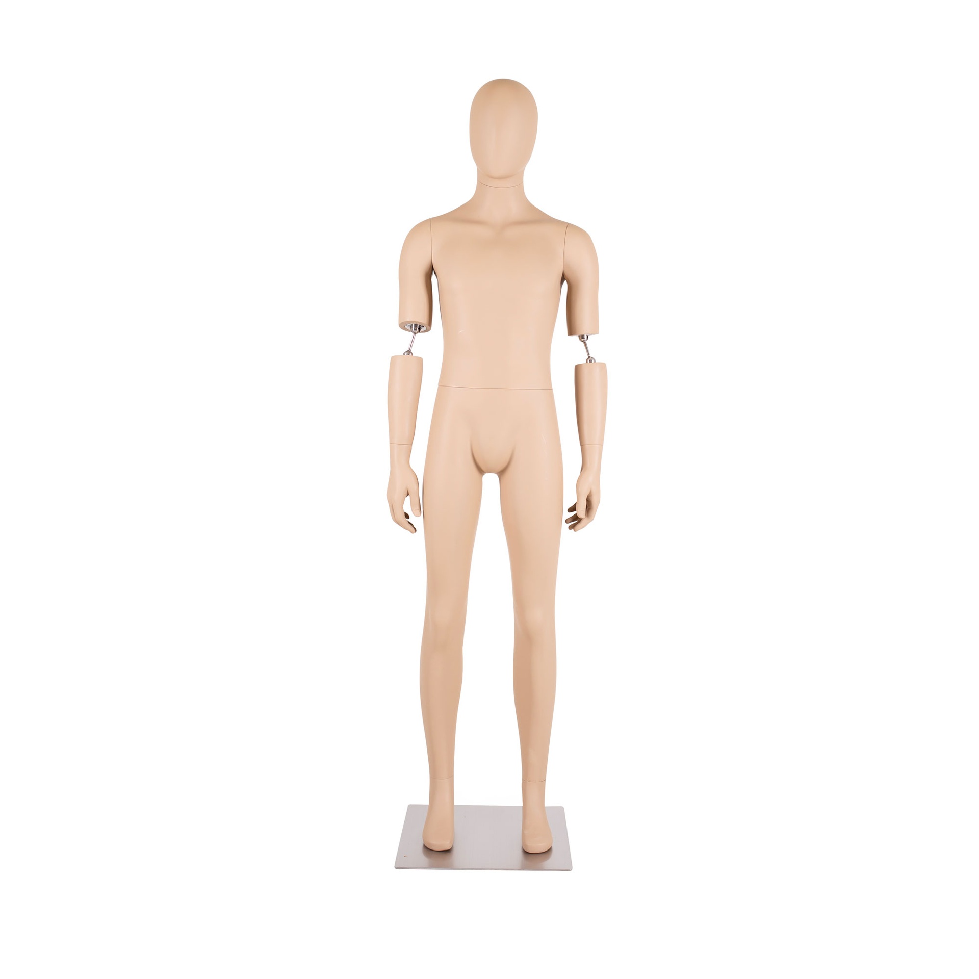 BINK - Museum mannequin, male, abstract head, adjustable, skin color, pose YM33+MH301