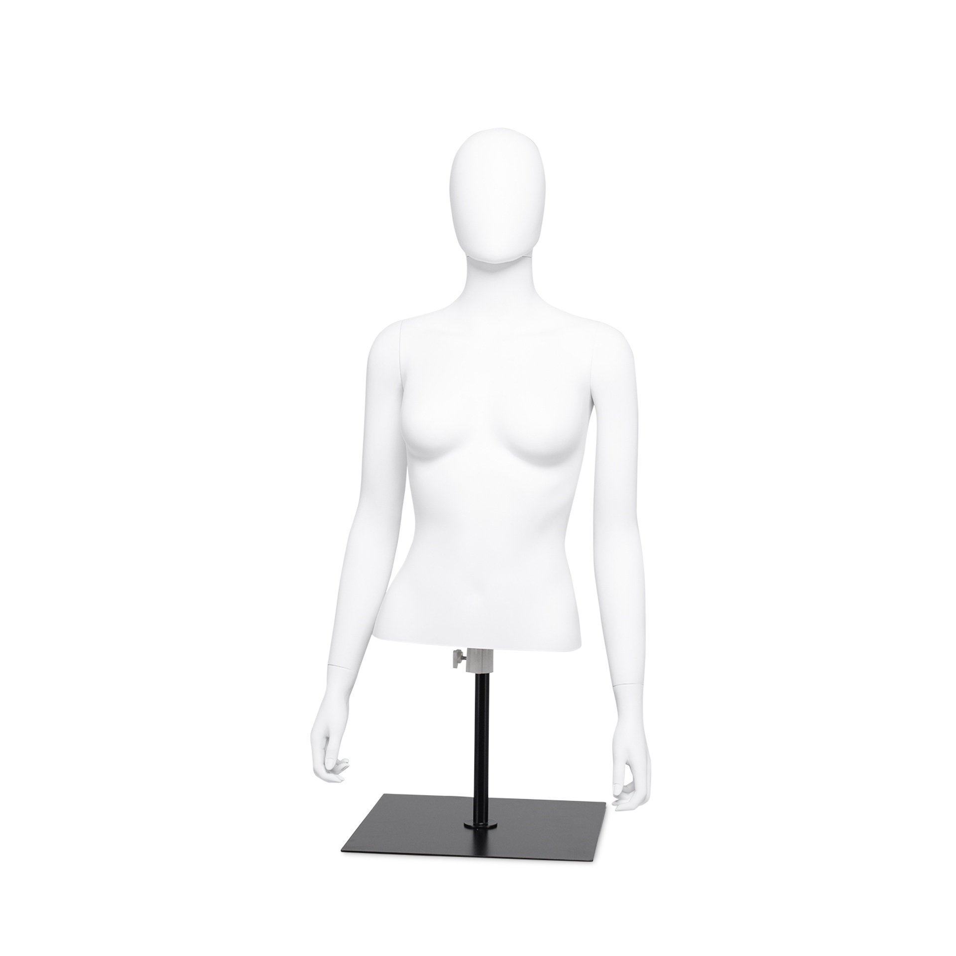 BINK - Busto femenino con cabeza ovalada y brazos, soporte para busto incluido
