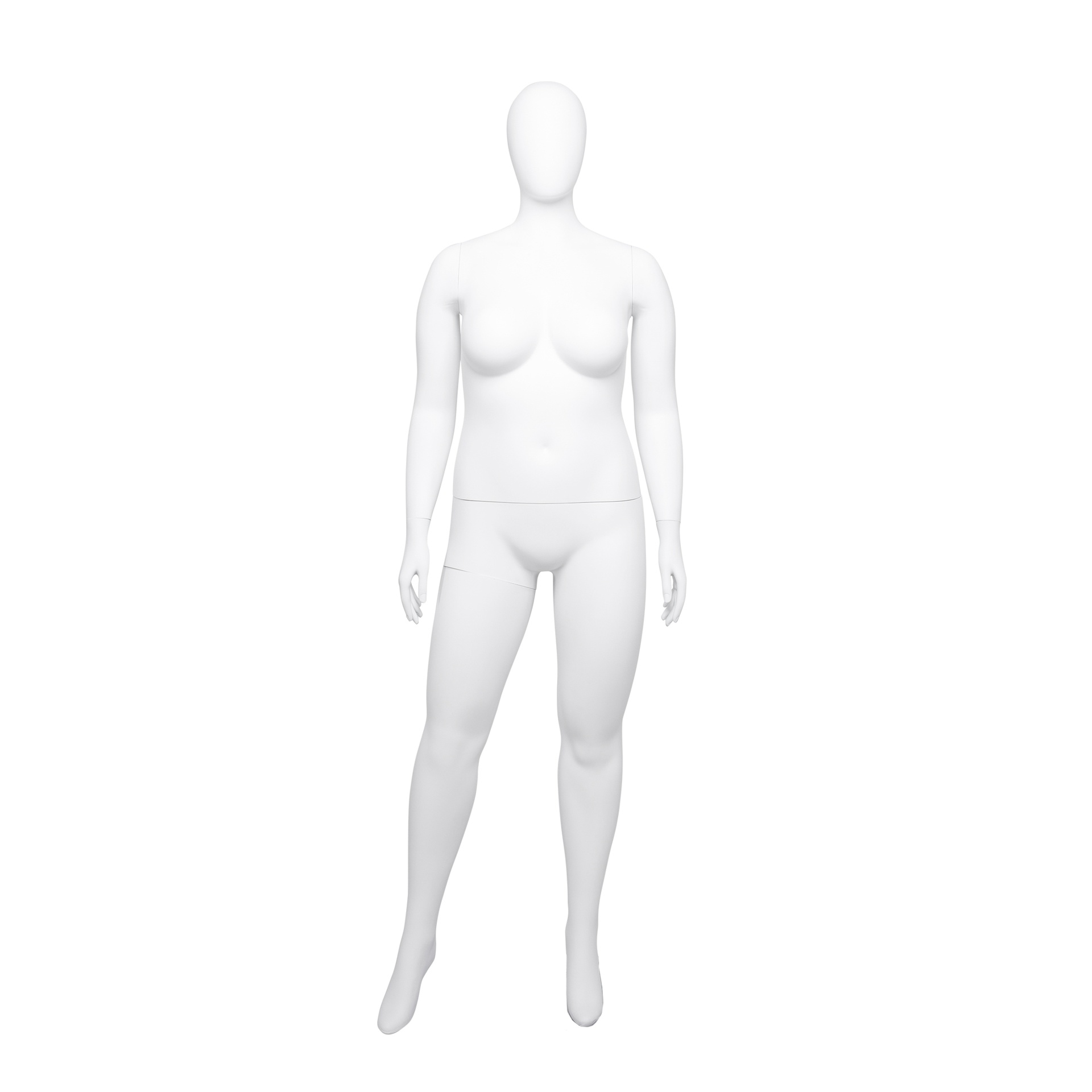 Maniquí femenino blanco, talla grande, plástico