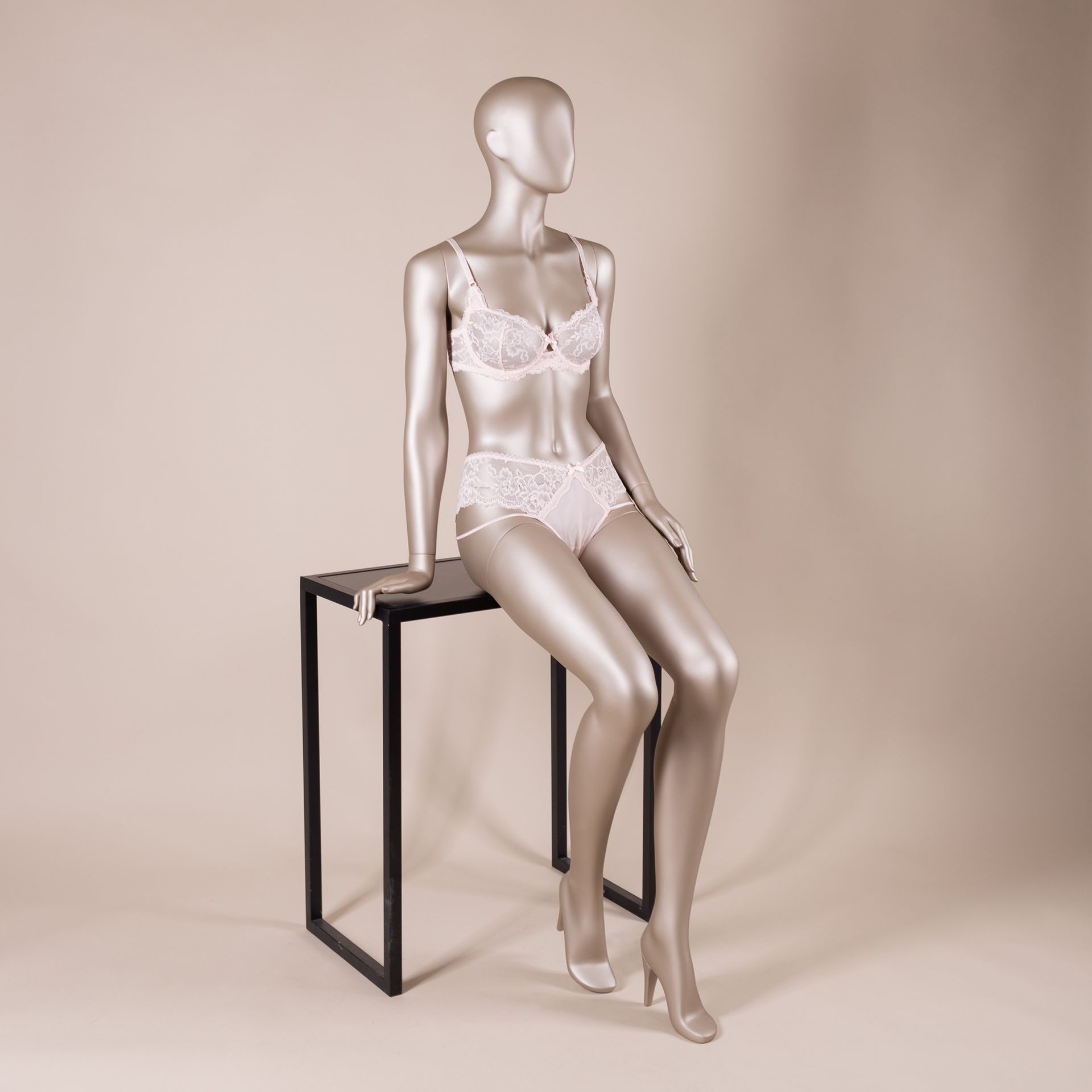 BINK - Underwear mannequin, female, B-cup, bronze metallic skin color mat, standing pose 10B