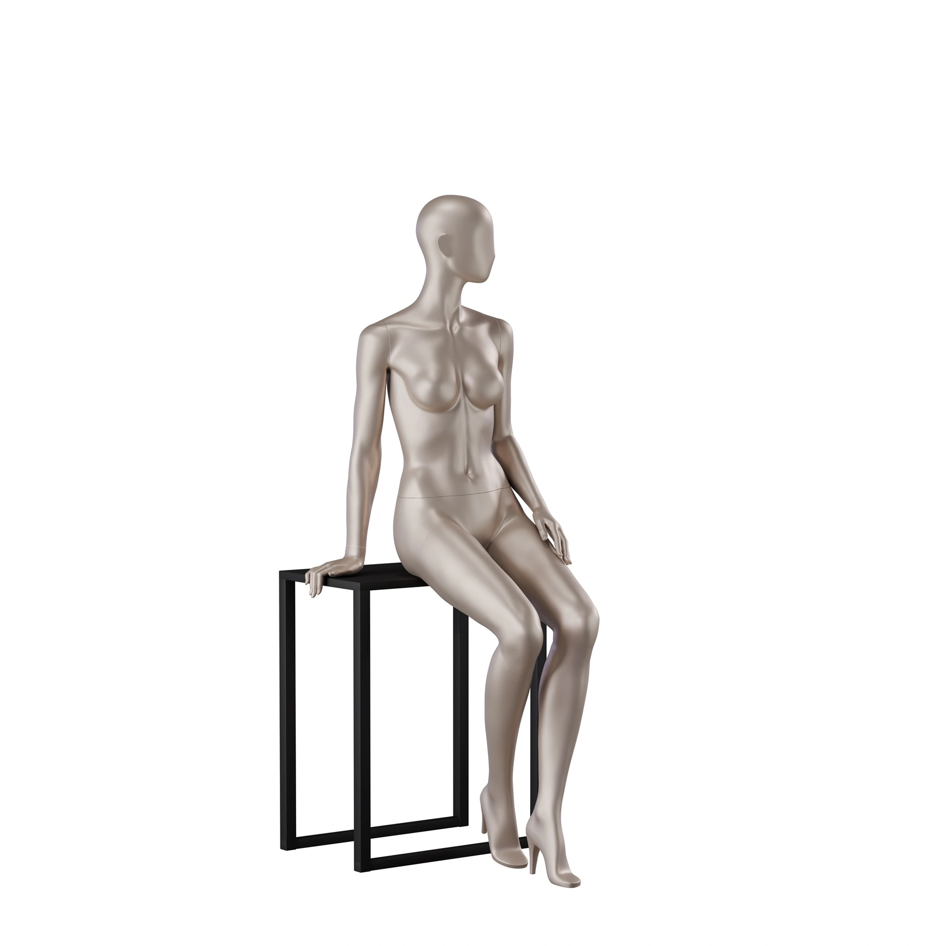 BINK - Underwear mannequin, female, B-cup, bronze metallic skin color mat, standing pose 10B