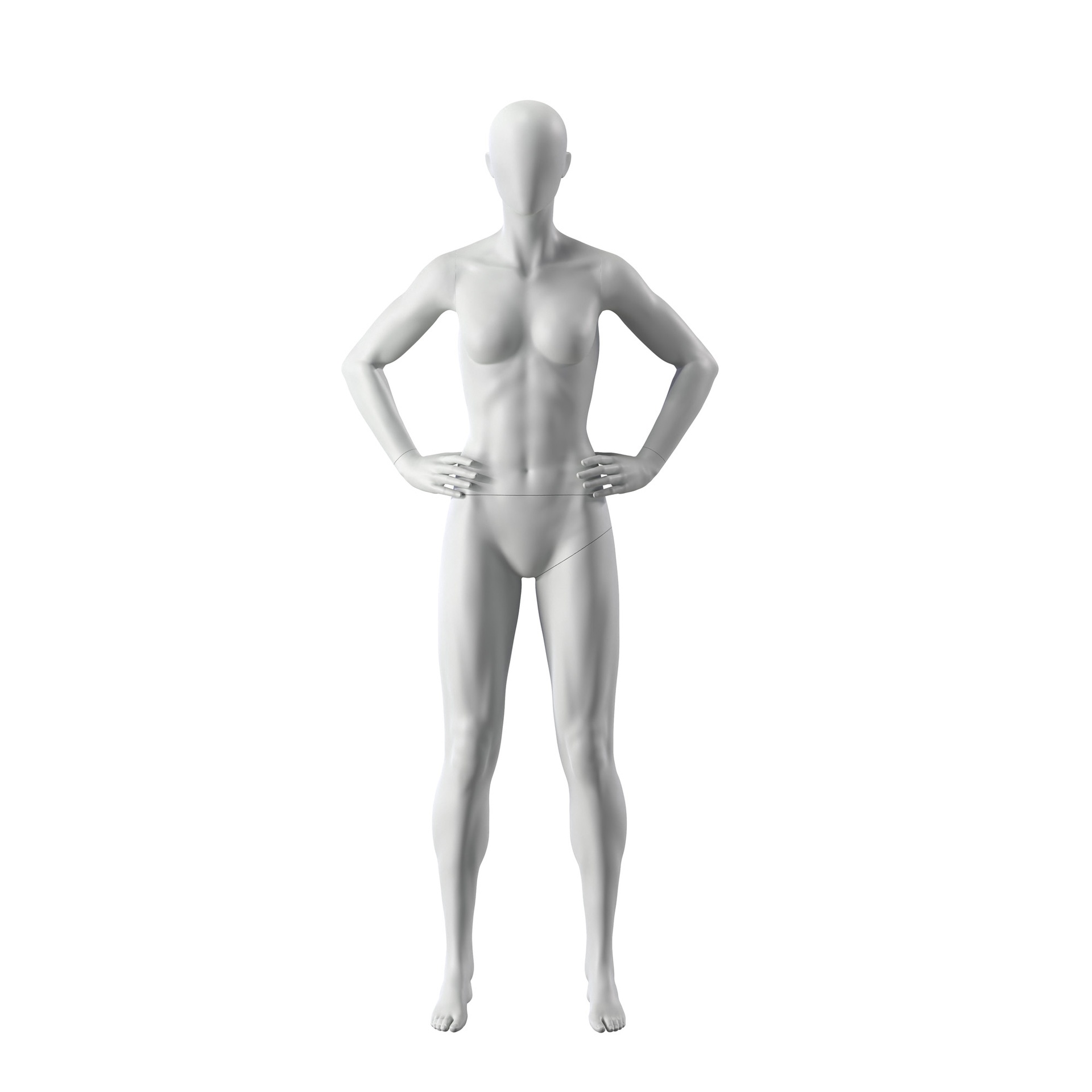 BINK - Sport mannequin, female, grey, abstract head, standing pose 13