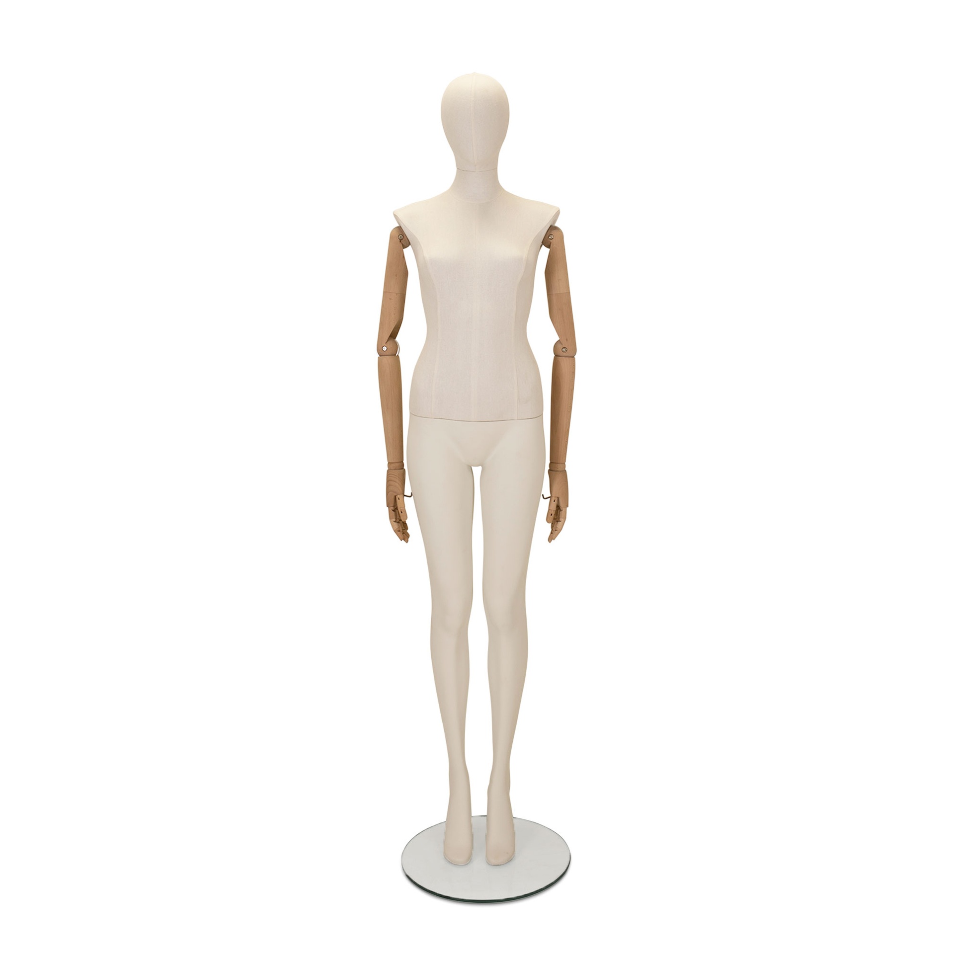BINK - Maniquí de señora con brazos de madera, blanco