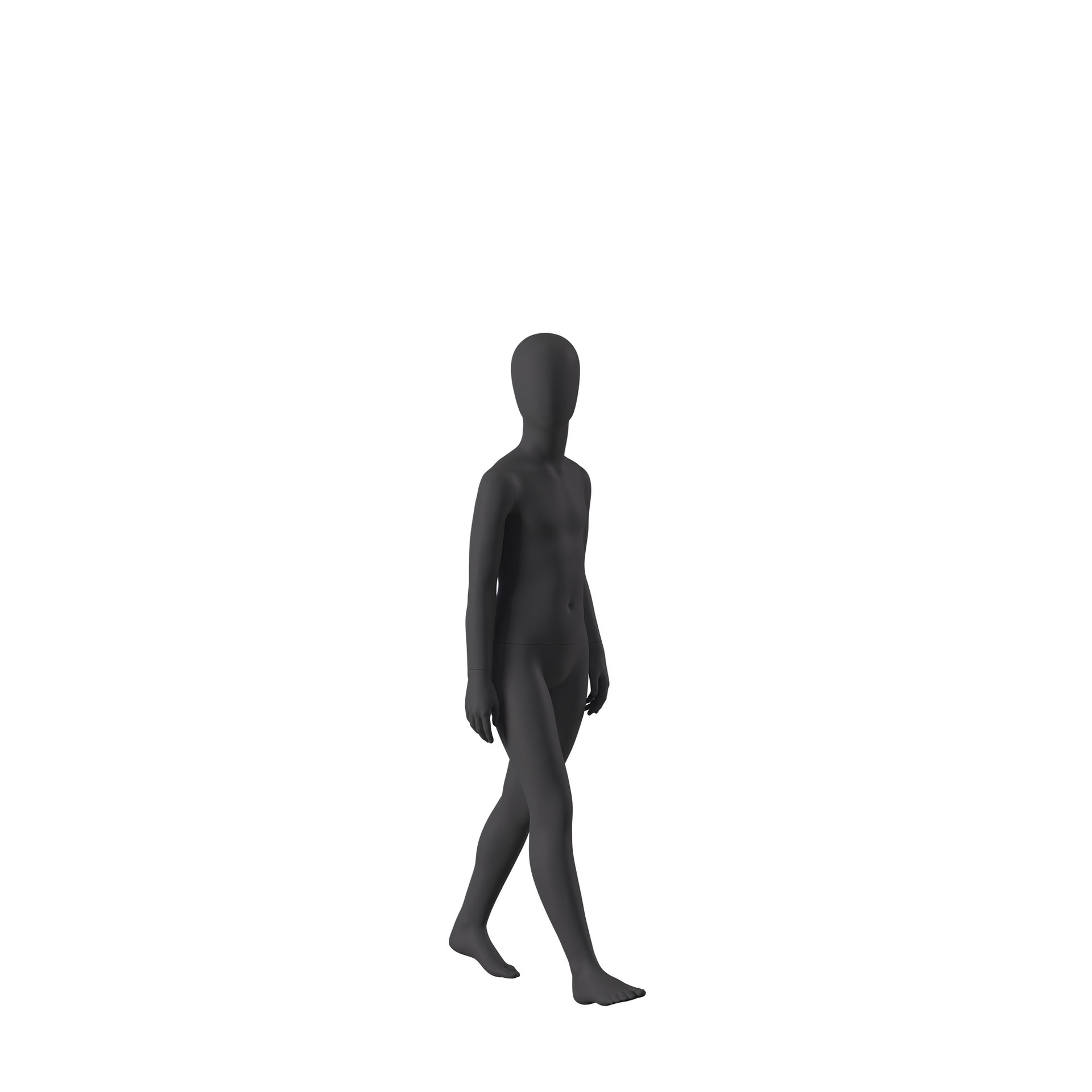 BINK - Black mannequin, child, urban style, abstract head, 10 years, standing pose 207
