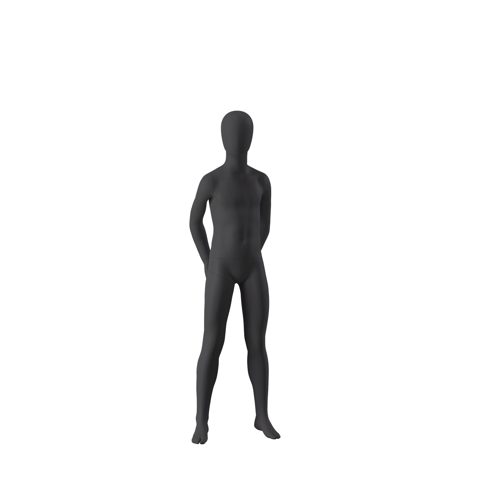 BINK - Black mannequin, child, urban style, abstract head, 12 years, standing pose 208