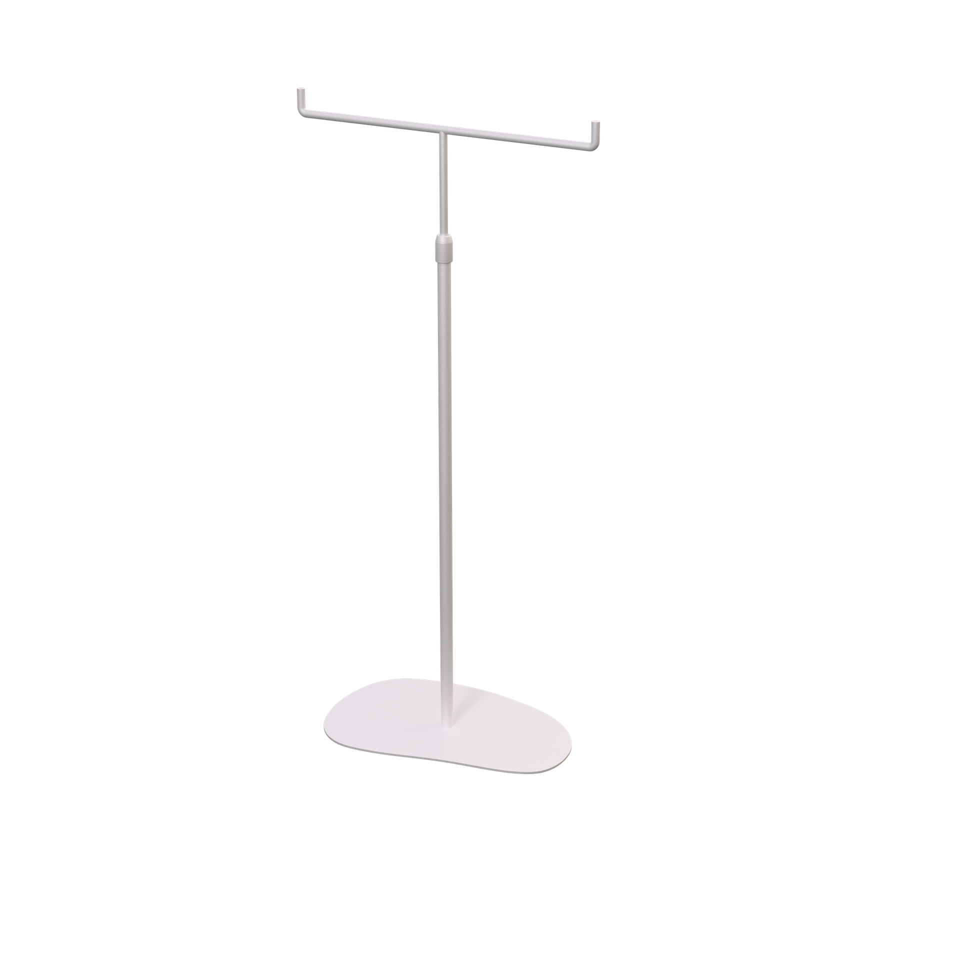 BINK - Adjustable T-stand, for displaying (hand)bags, scarves, and jewelry, white metal