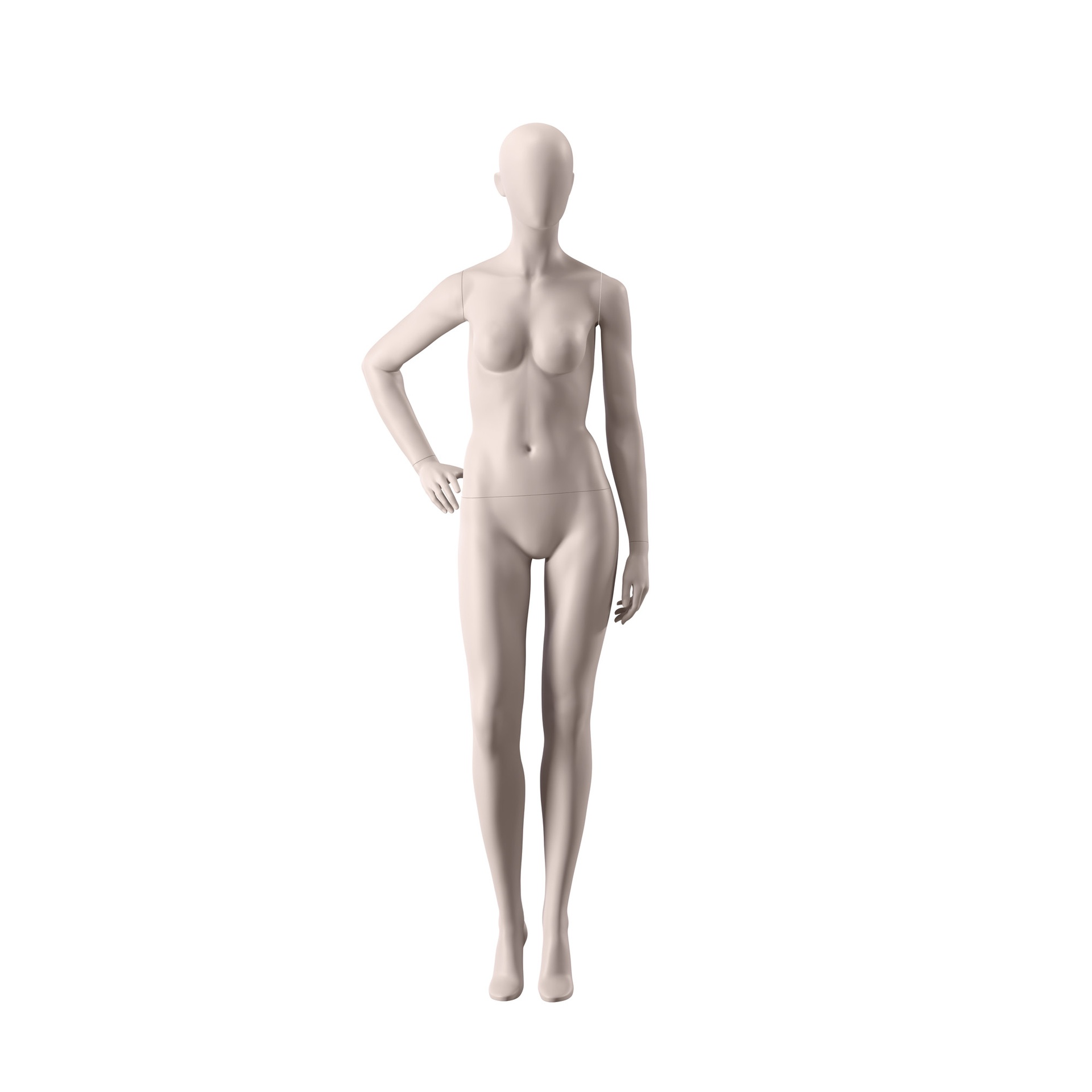 BINK - Eco friendly mannequin, female, nude skin color, egghead, pose 012