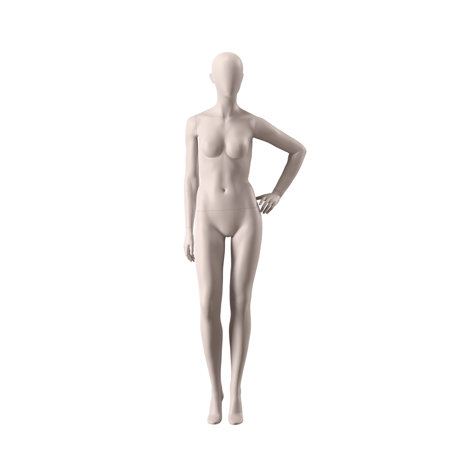 BINK - Eco friendly mannequin, female, nude skin color, egghead, pose 022