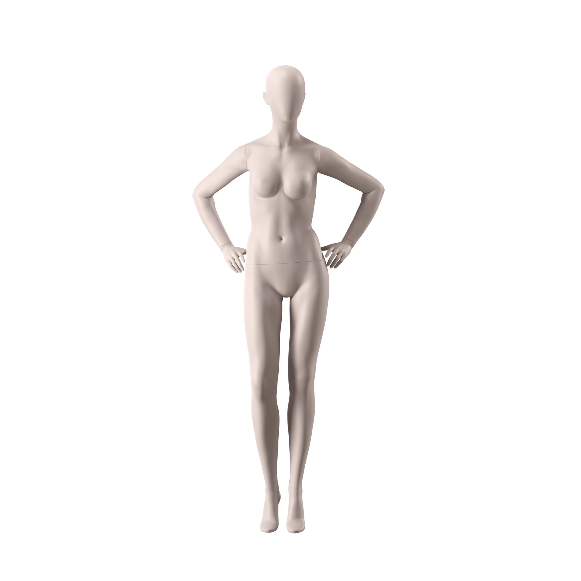 BINK - Eco friendly mannequin, female, nude skin color, egghead, pose 032