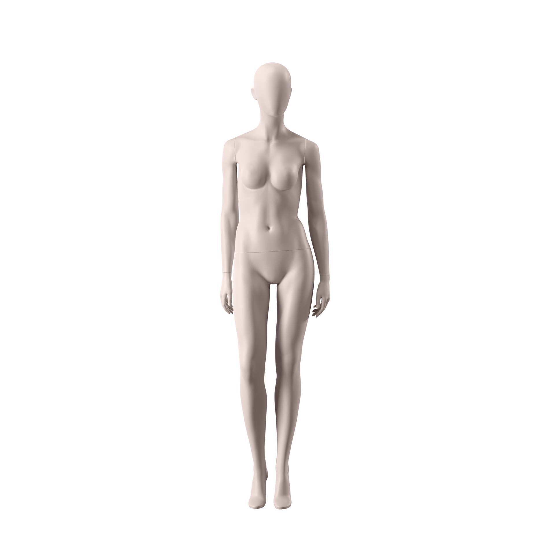 BINK - Eco friendly mannequin, female, nude skin color, egghead, pose 002
