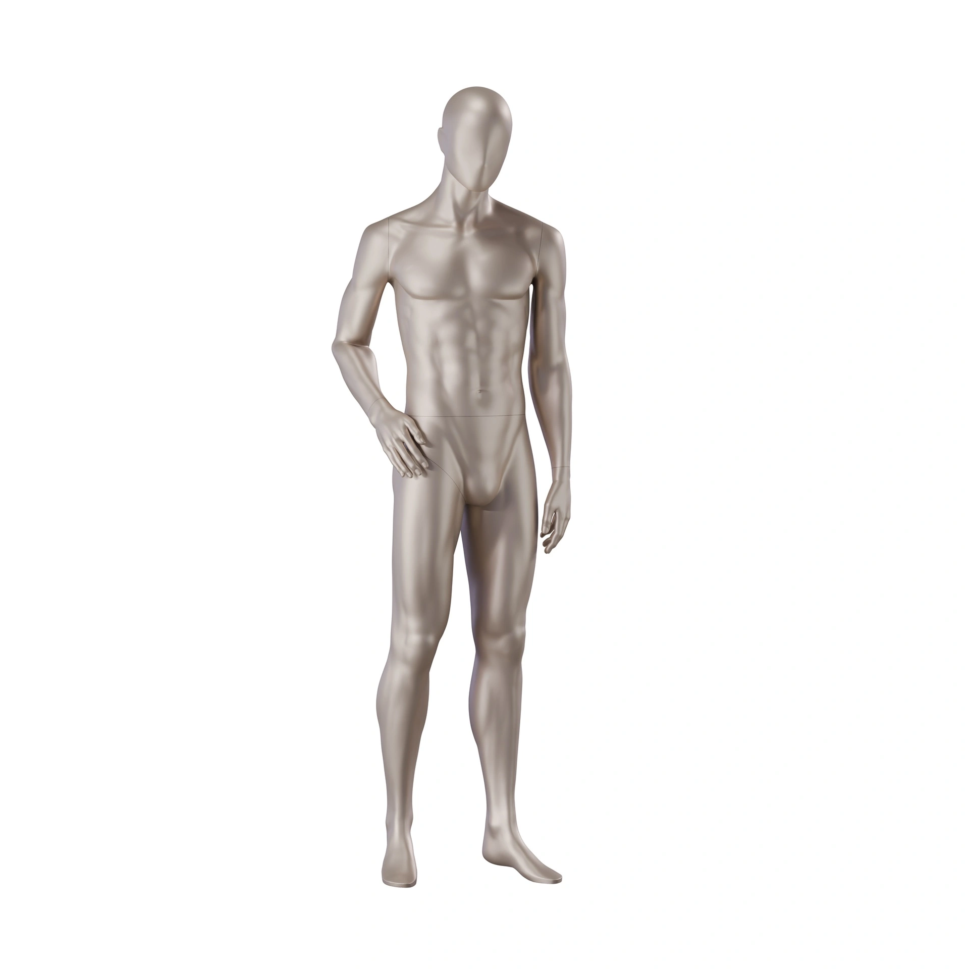 BINK - Underwear mannequin, male, bronze metallic skin color mat, standing pose 51
