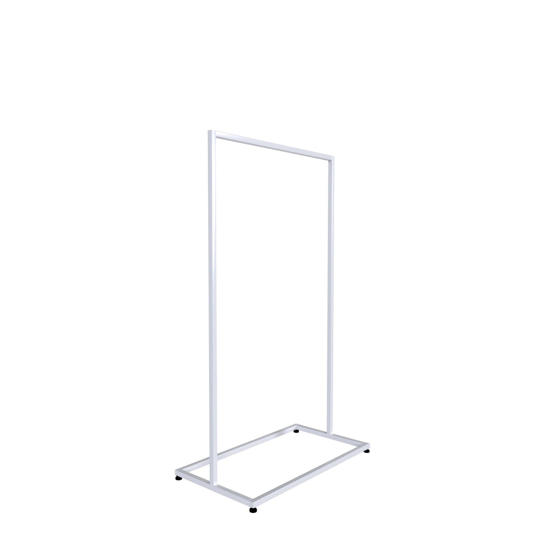 BINK - Heavy duty clothing rack, short model, square metal tube, white matt