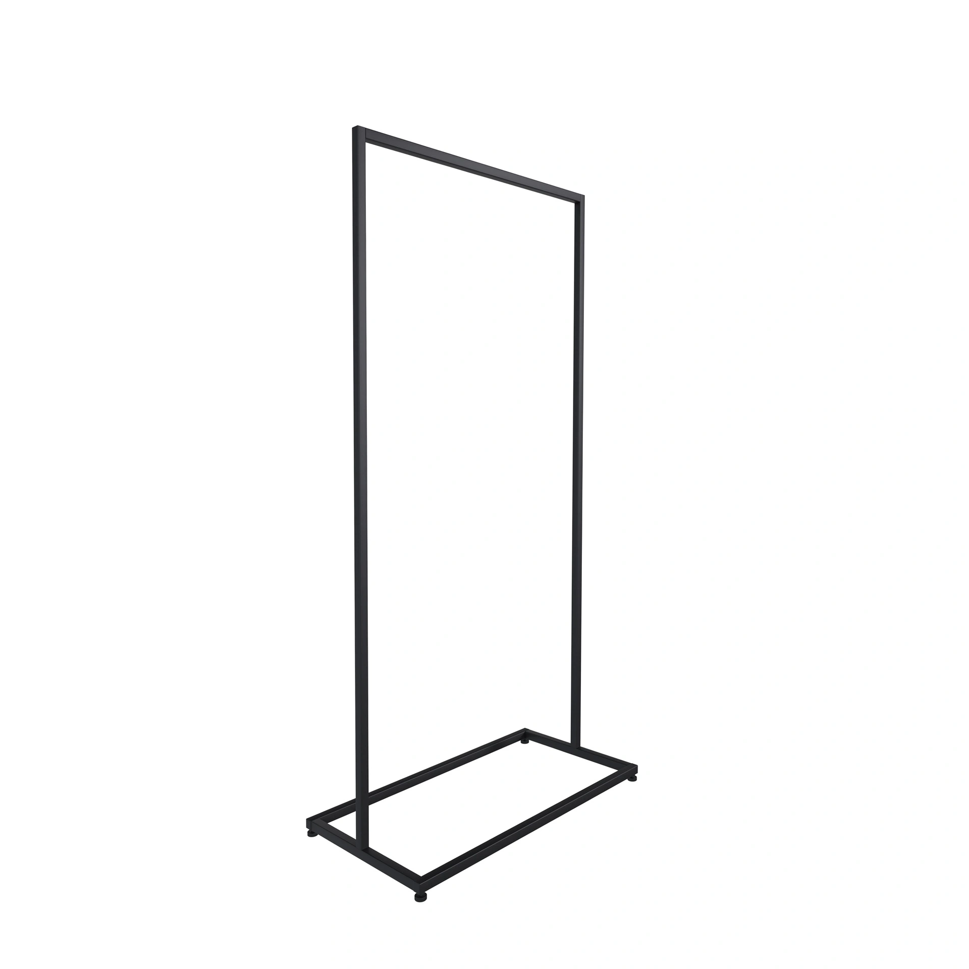 BINK - Heavy duty clothing rack, short model, for long coats and jackets, square metal tube, black matt