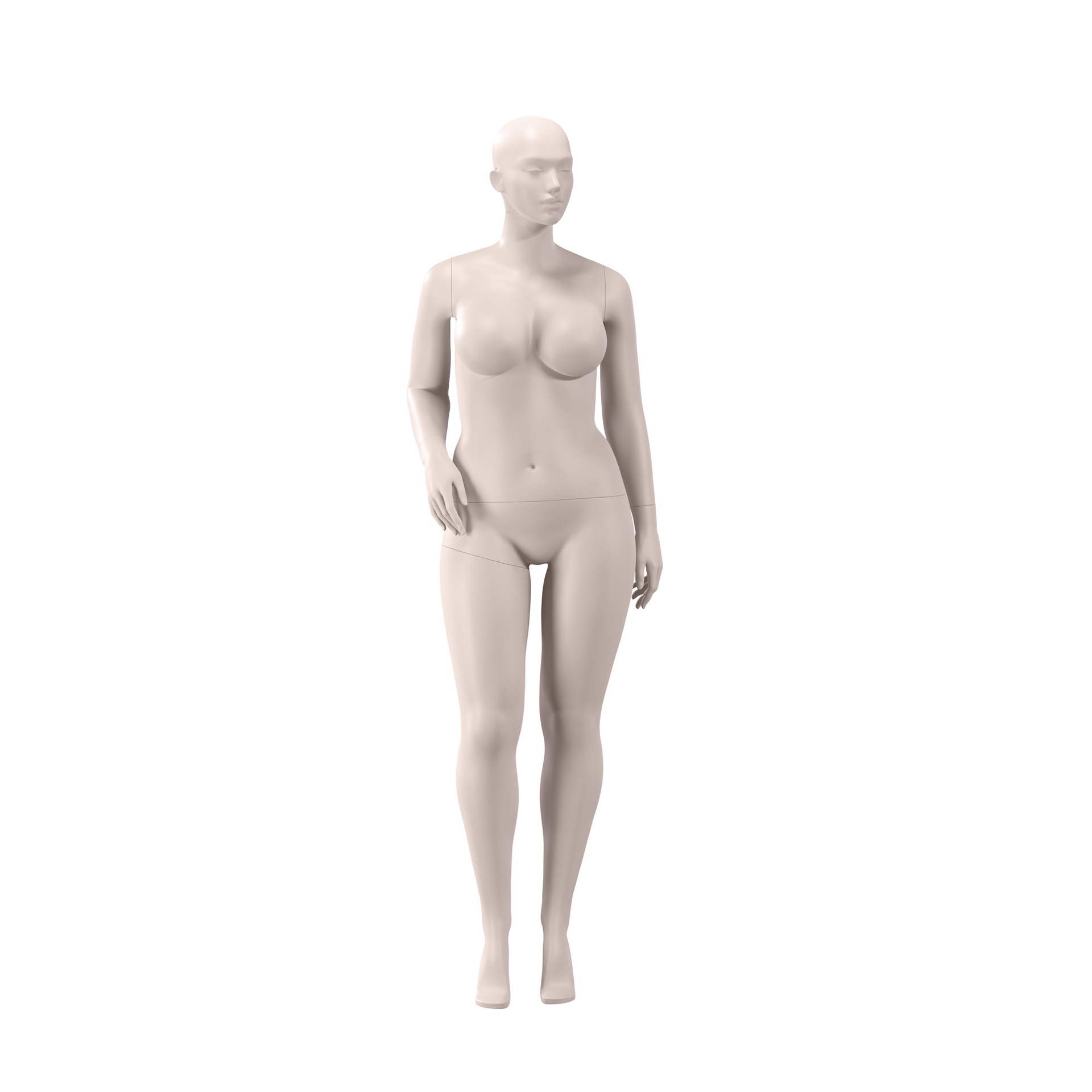 BINK - Lingerie mannequin, plus size, female, D-cup, nude skin color mat, standing pose 20D