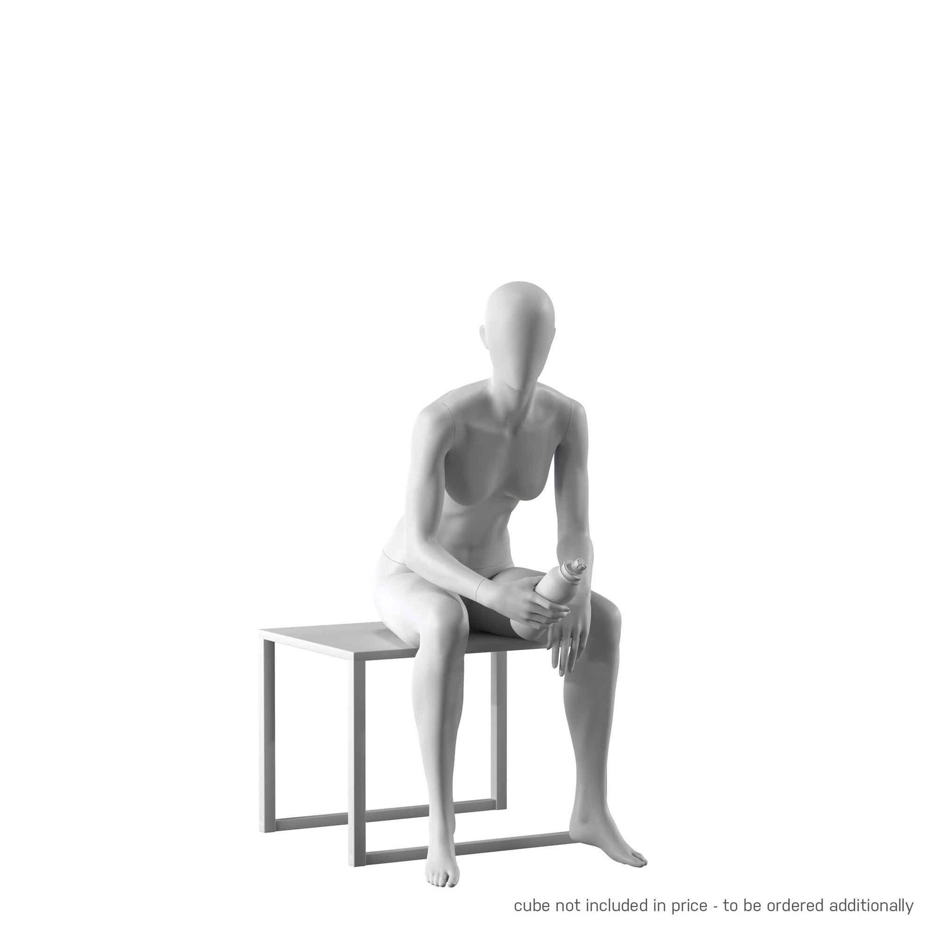 BINK - Sport mannequin, female, grey, abstract head, standing pose 07