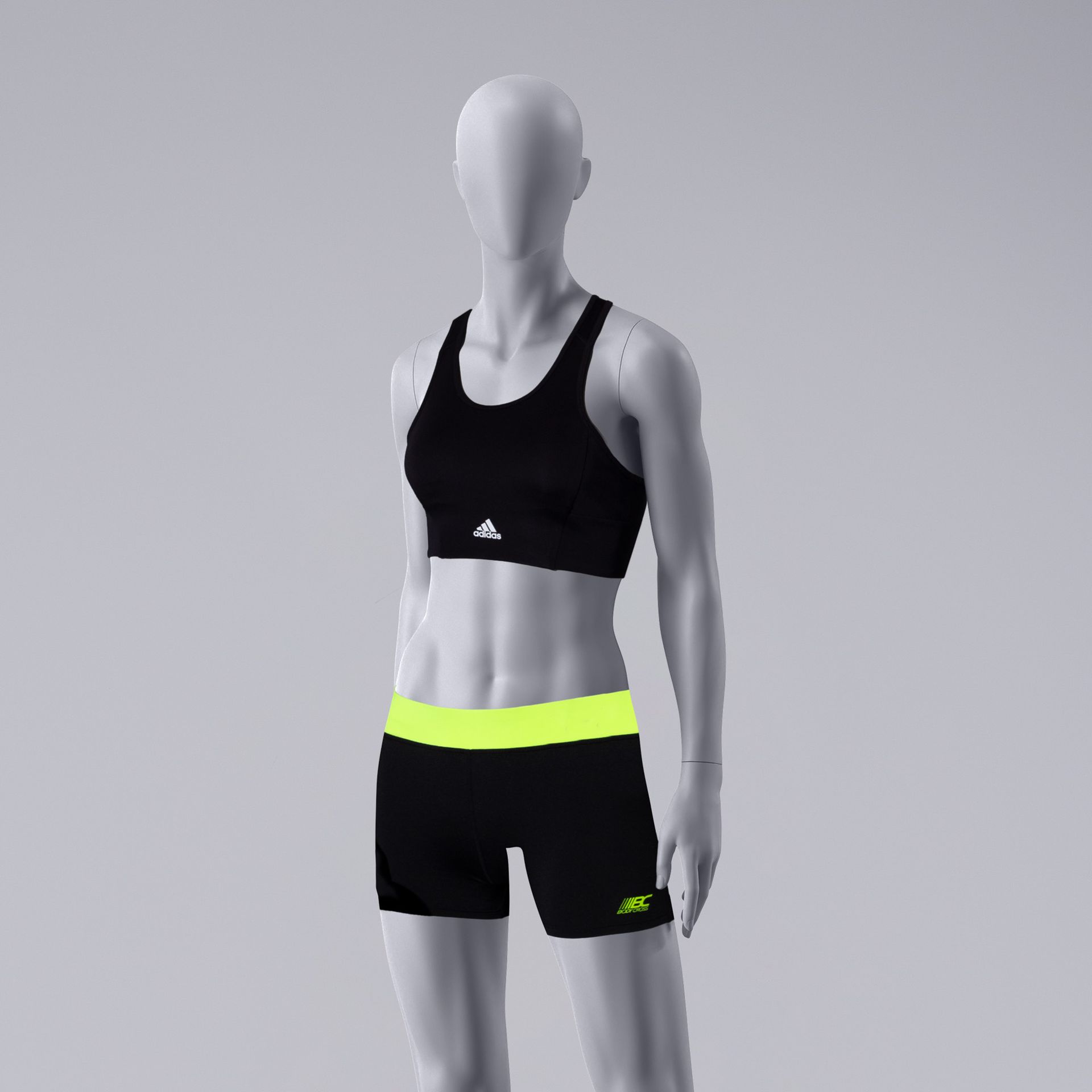 BINK - Sport mannequin female, grey, abstract head, standing pose 27