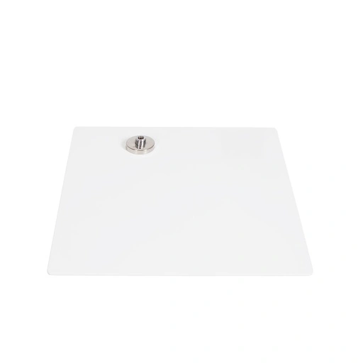 Square mannequin base 40x40 cm in white powdercoated steel