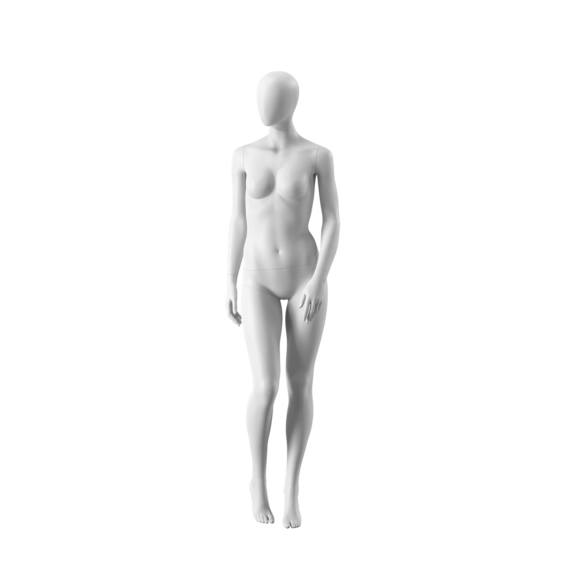 BINK - Women's mannequin, abstract balloon head, dress size 38EU, white matt, standing pose 09